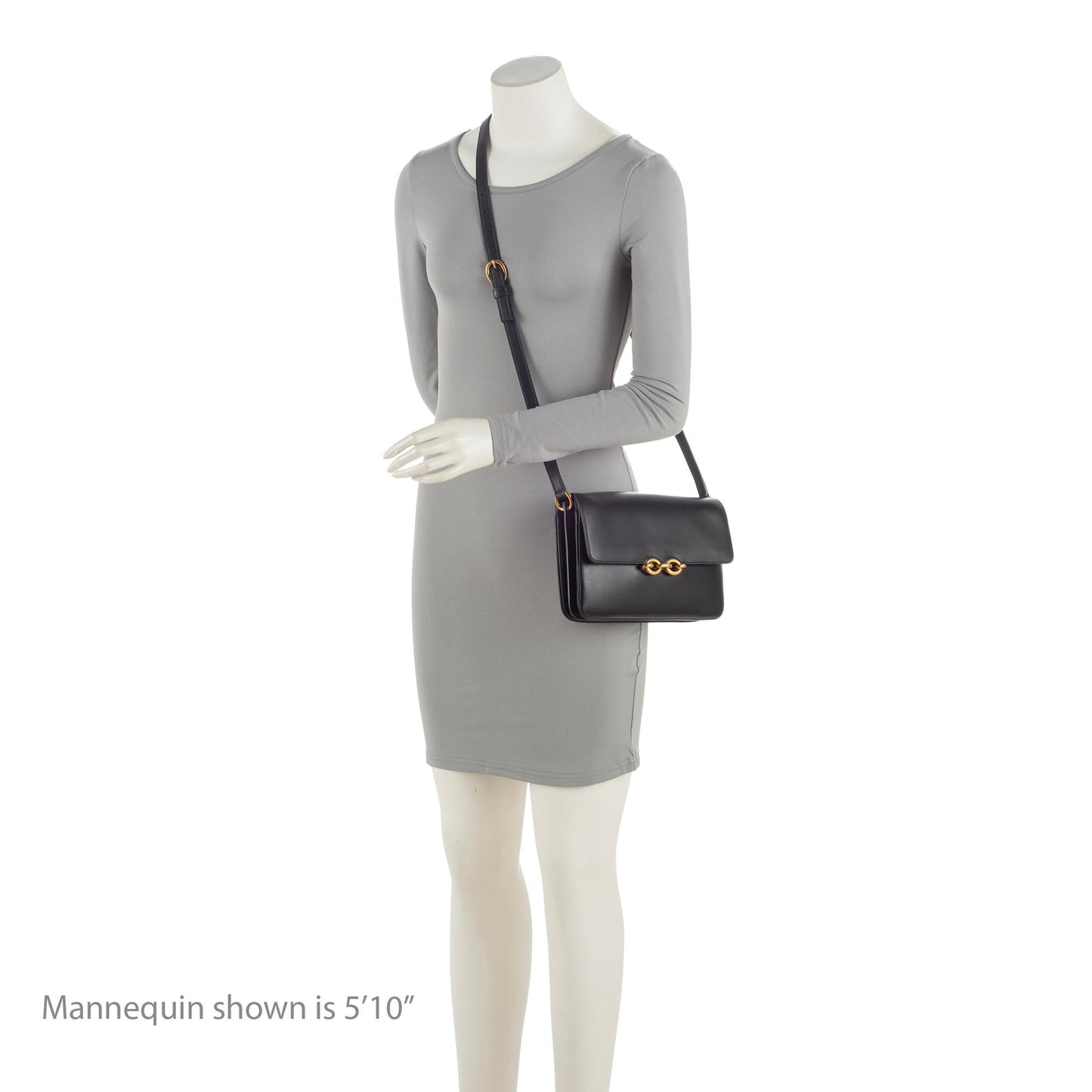 Saint Laurent Smooth Calfskin Le Maillon Shoulder Bag (SHF-1cEBlW)
