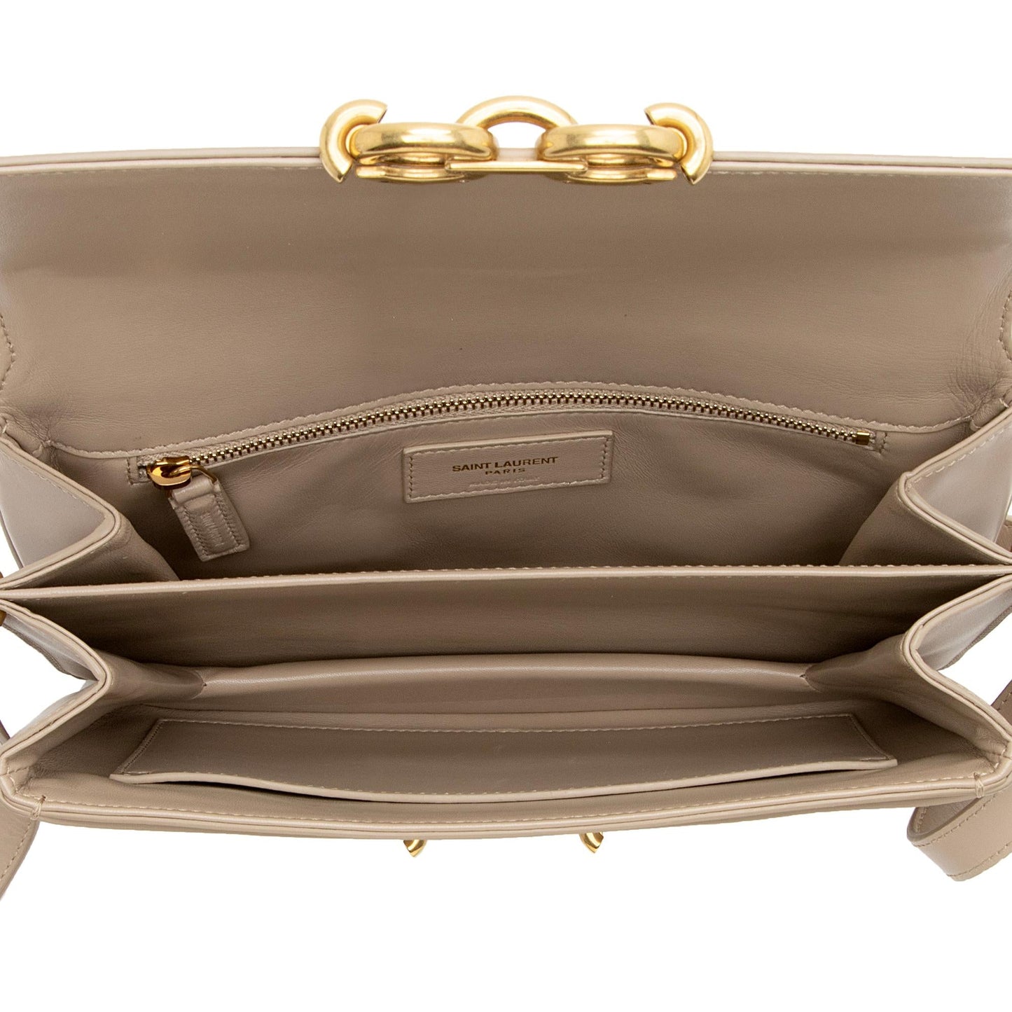 Saint Laurent Smooth Calfskin Le Maillon Shoulder Bag (SHF-ykAnZ1)