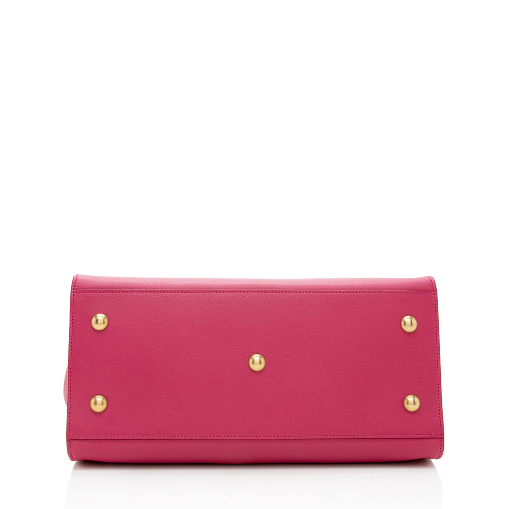 Saint Laurent Calfskin Cabas Chyc Small Tote