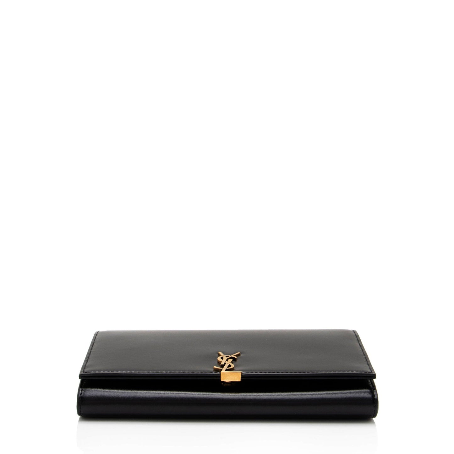 Saint Laurent Smooth Calfskin Monogram Cassandre Chain Wallet (SHF-v1q6uC)