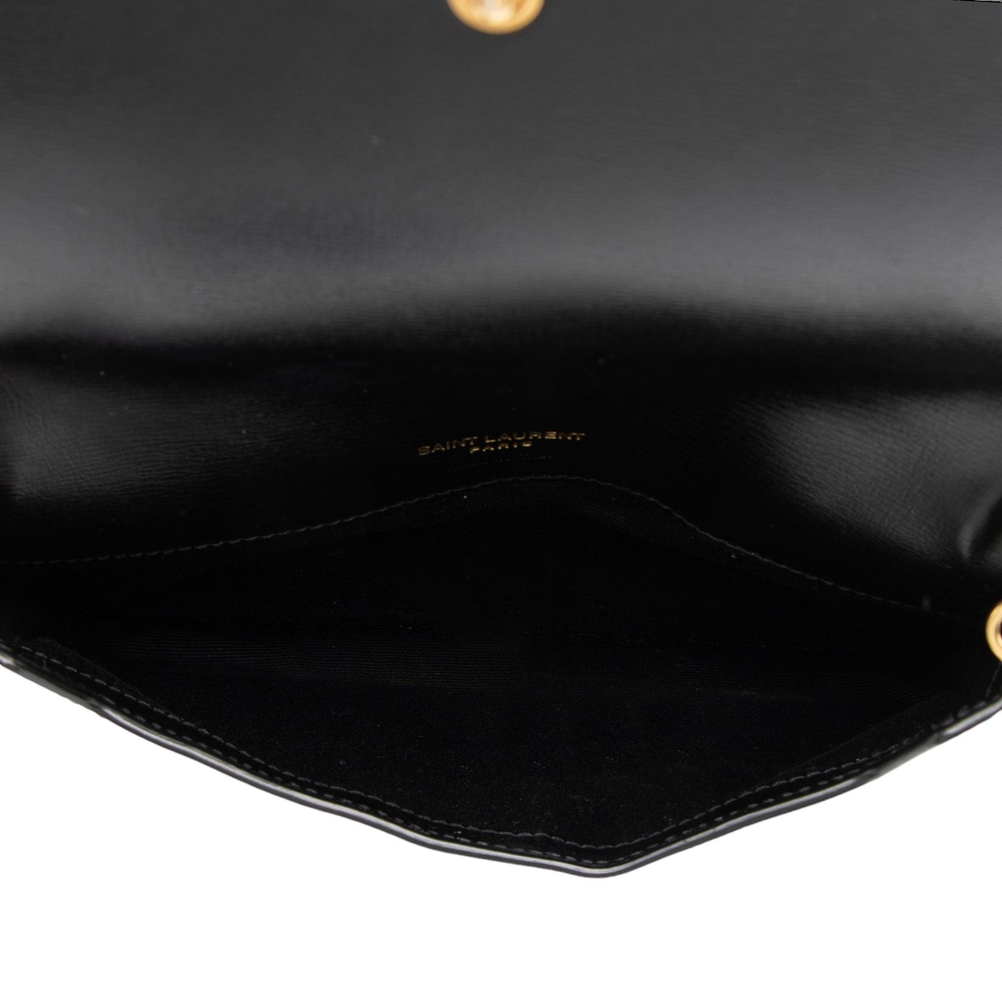 Saint Laurent Smooth Calfskin Monogram Phone Holder Shoulder Bag (SHF-ma6enh)