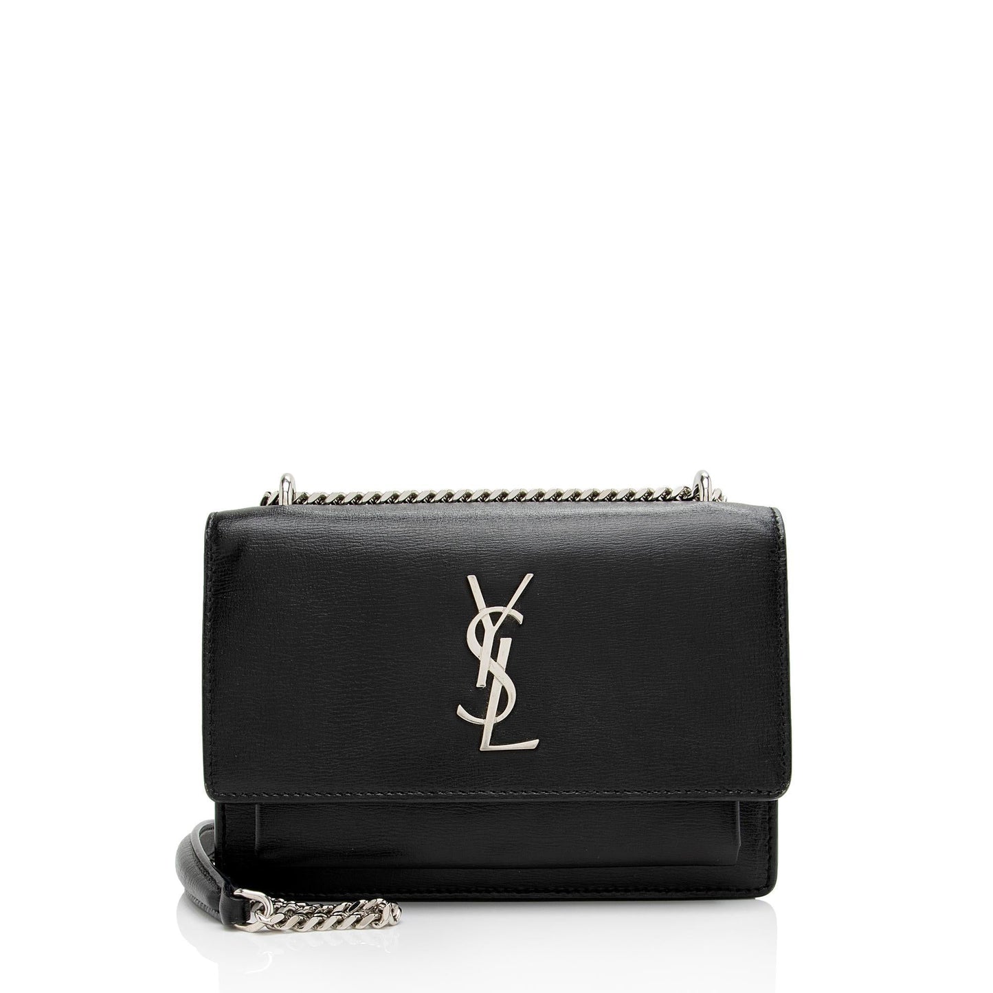 Saint Laurent Smooth Calfskin Monogram Sunset Mini Wallet on Chain Bag (SHF-DINzFy)