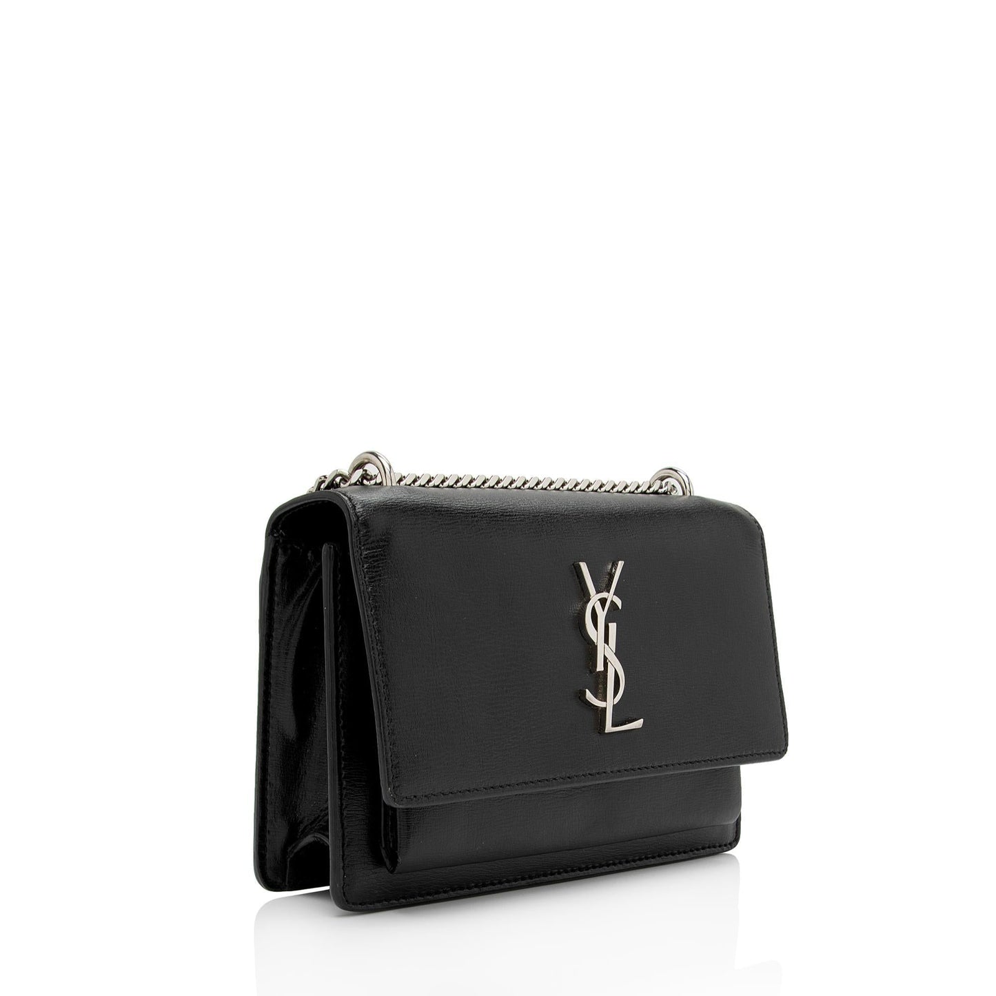 Saint Laurent Smooth Calfskin Monogram Sunset Mini Wallet on Chain Bag (SHF-DINzFy)