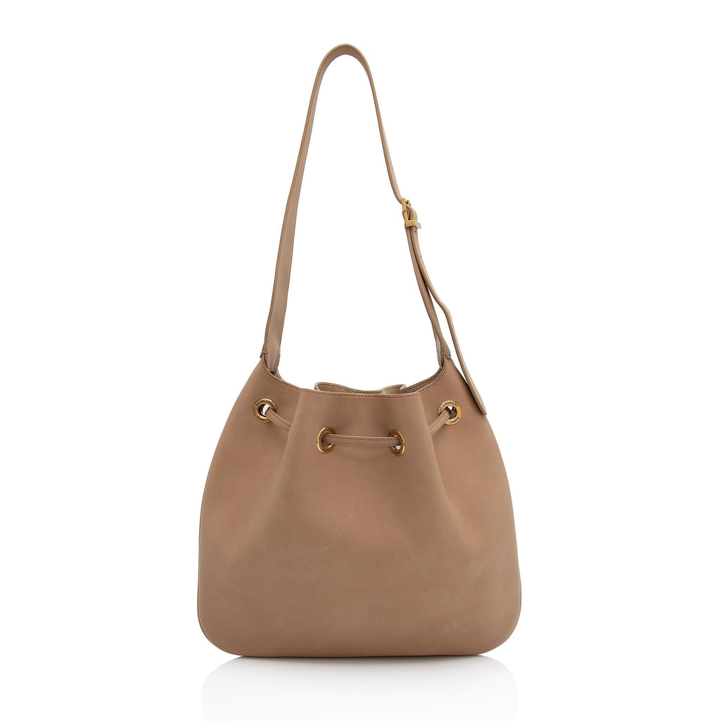 Saint Laurent Smooth Calfskin Paris VII Flat Medium Hobo (SHF-cypHQU)