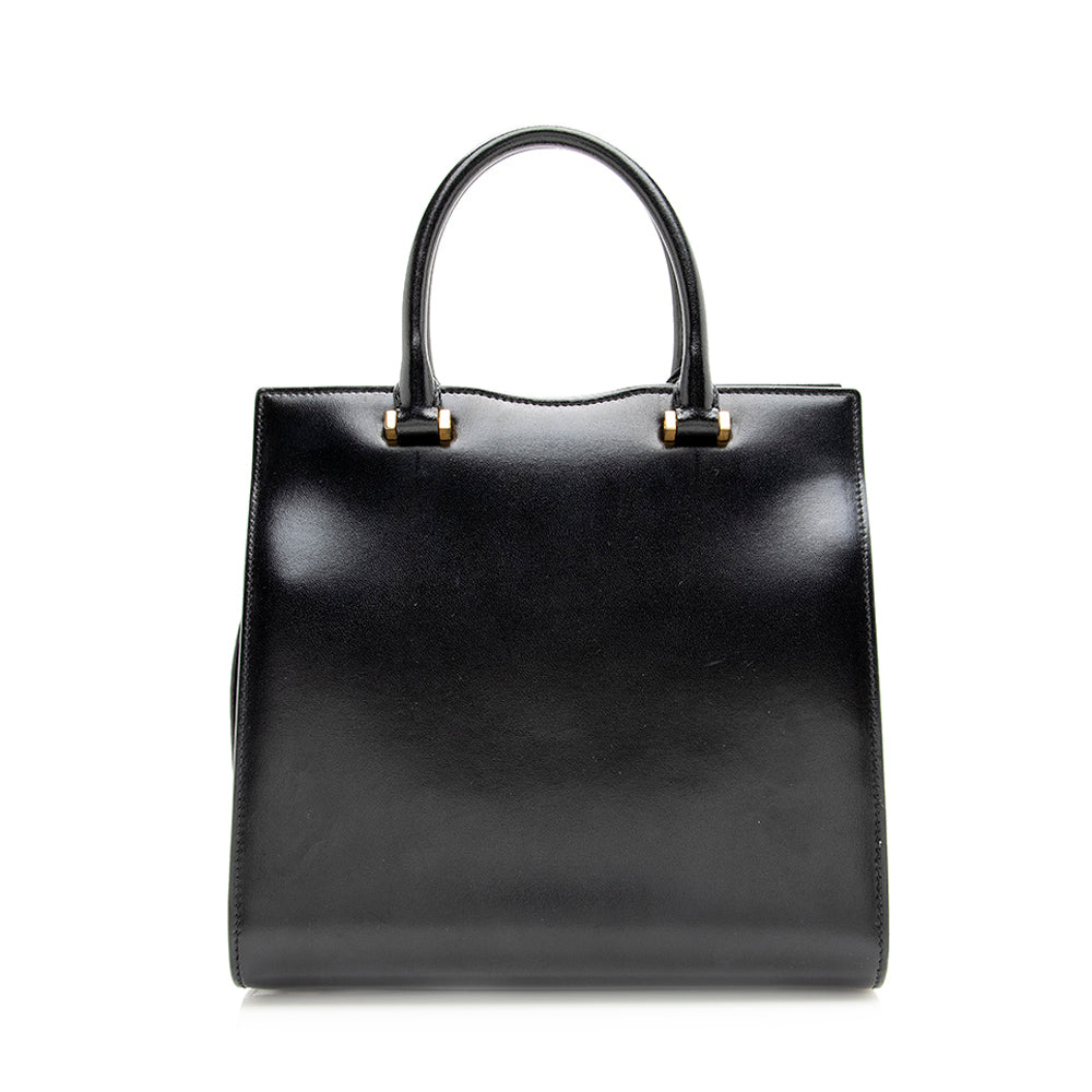 Saint Laurent Smooth Calfskin Uptown Small Satchel (SHF-19811)