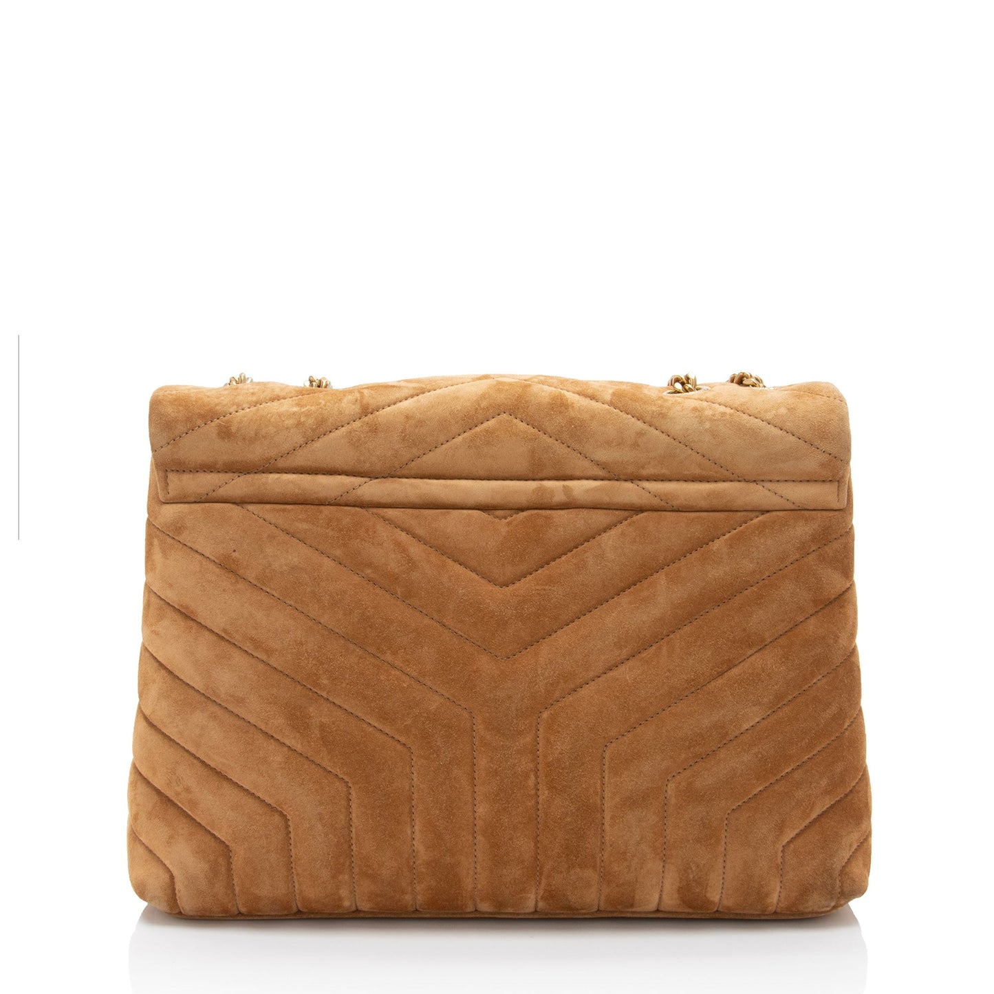 Saint Laurent Suede Monogram LouLou Chain Medium Shoulder Bag