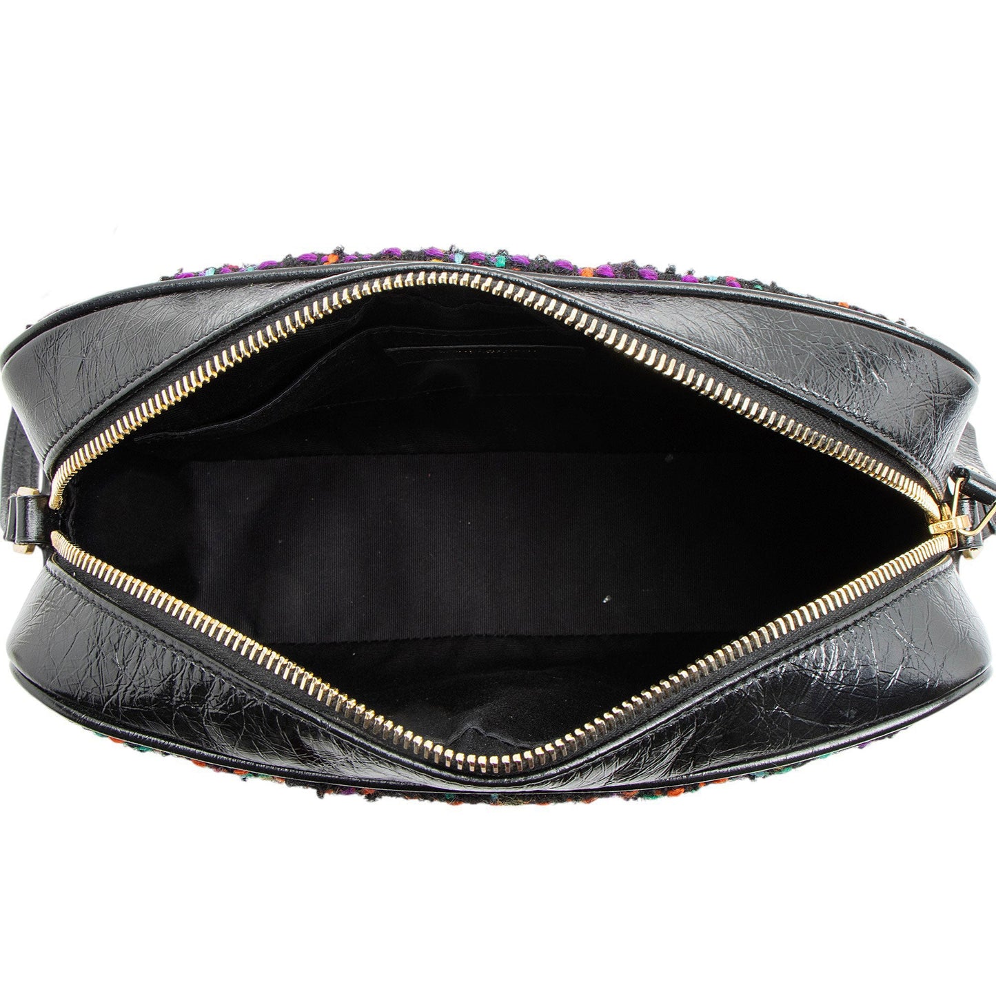 Saint Laurent Tweed Monogram Lou Camera Bag