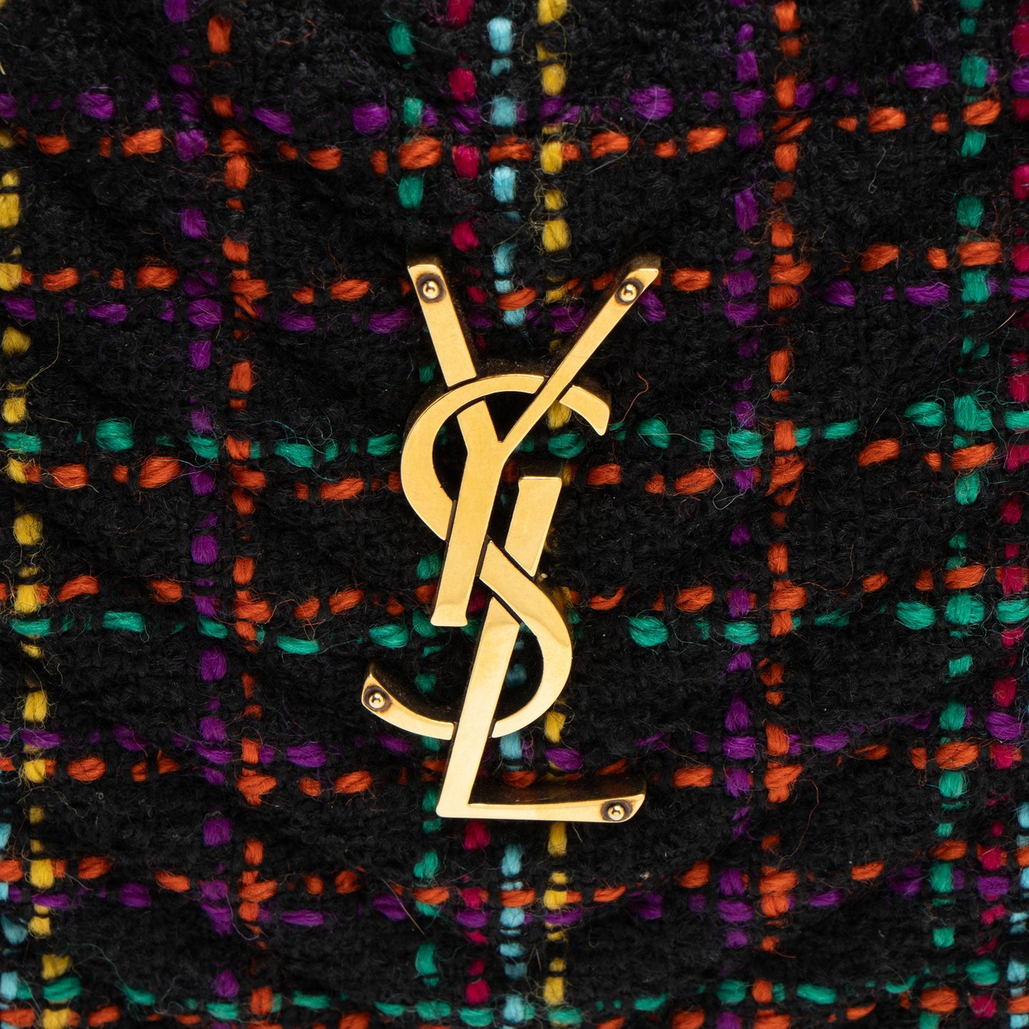 Saint Laurent Tweed Monogram Lou Camera Bag