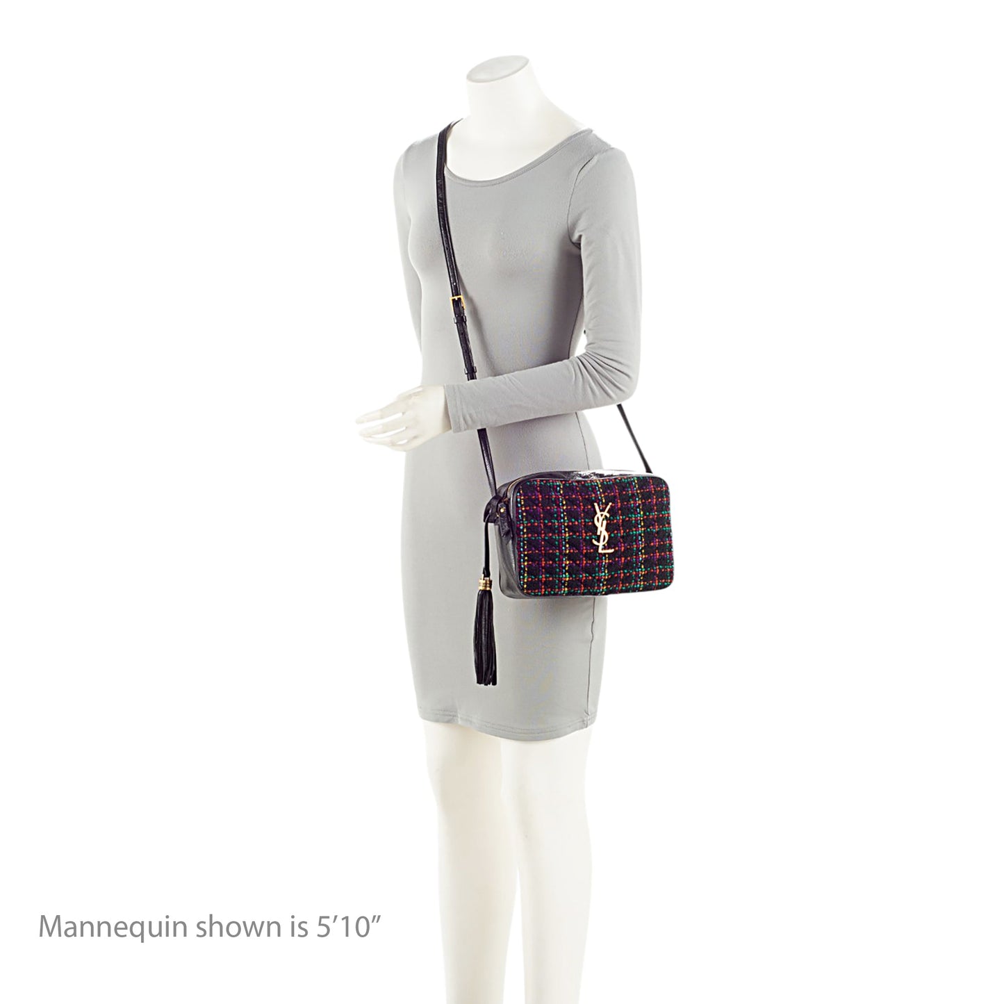 Saint Laurent Tweed Monogram Lou Camera Bag