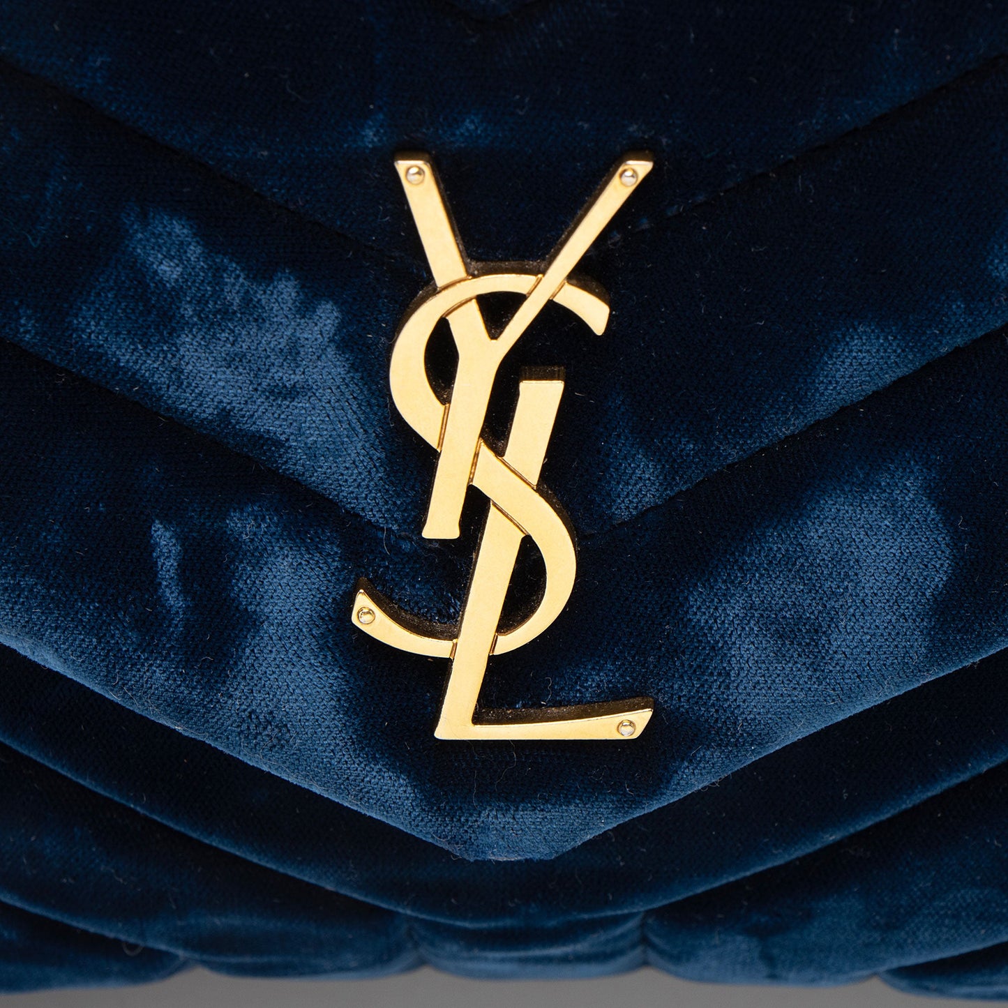 Saint Laurent Velvet Monogram LouLou Small Shoulder Bag
