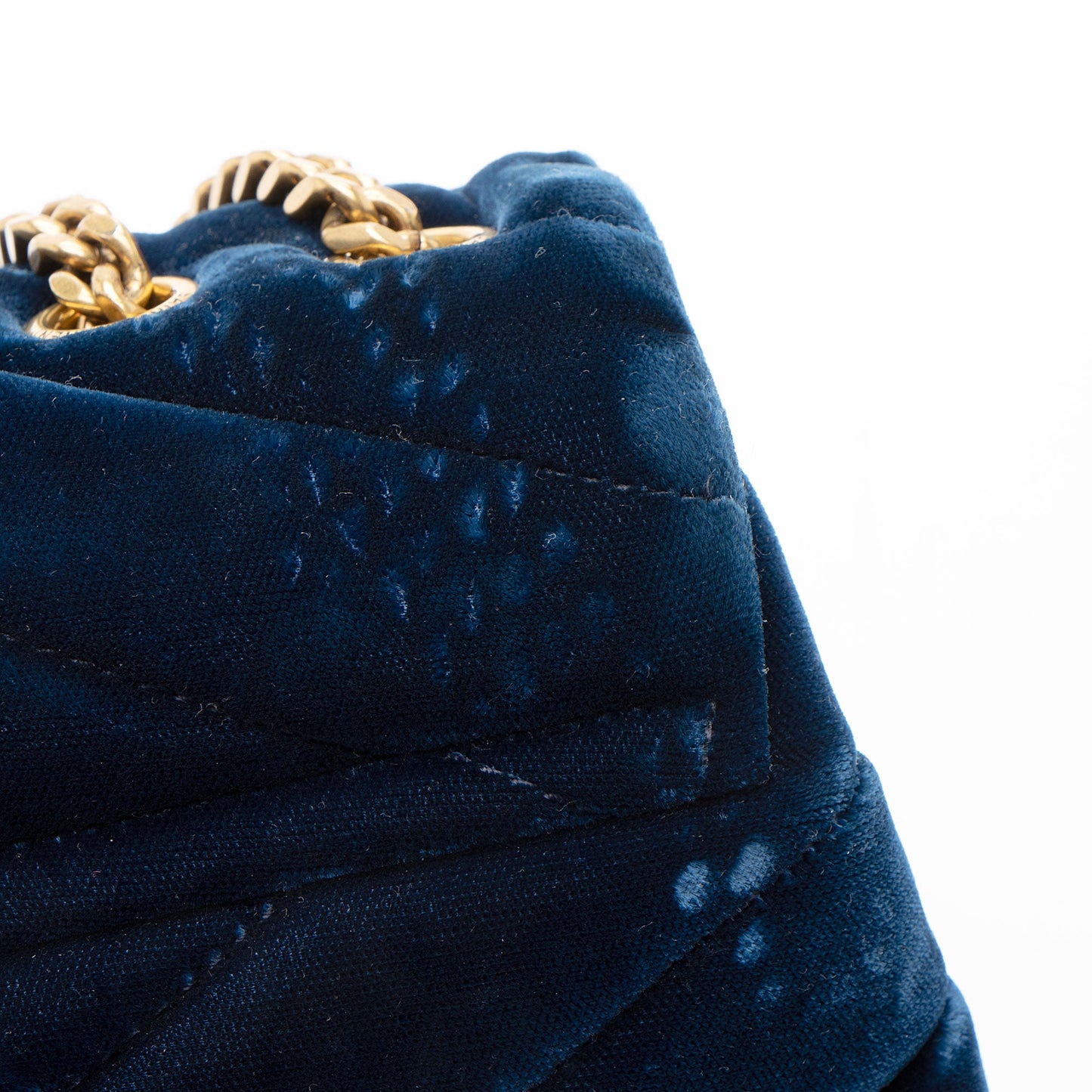 Saint Laurent Velvet Monogram LouLou Small Shoulder Bag