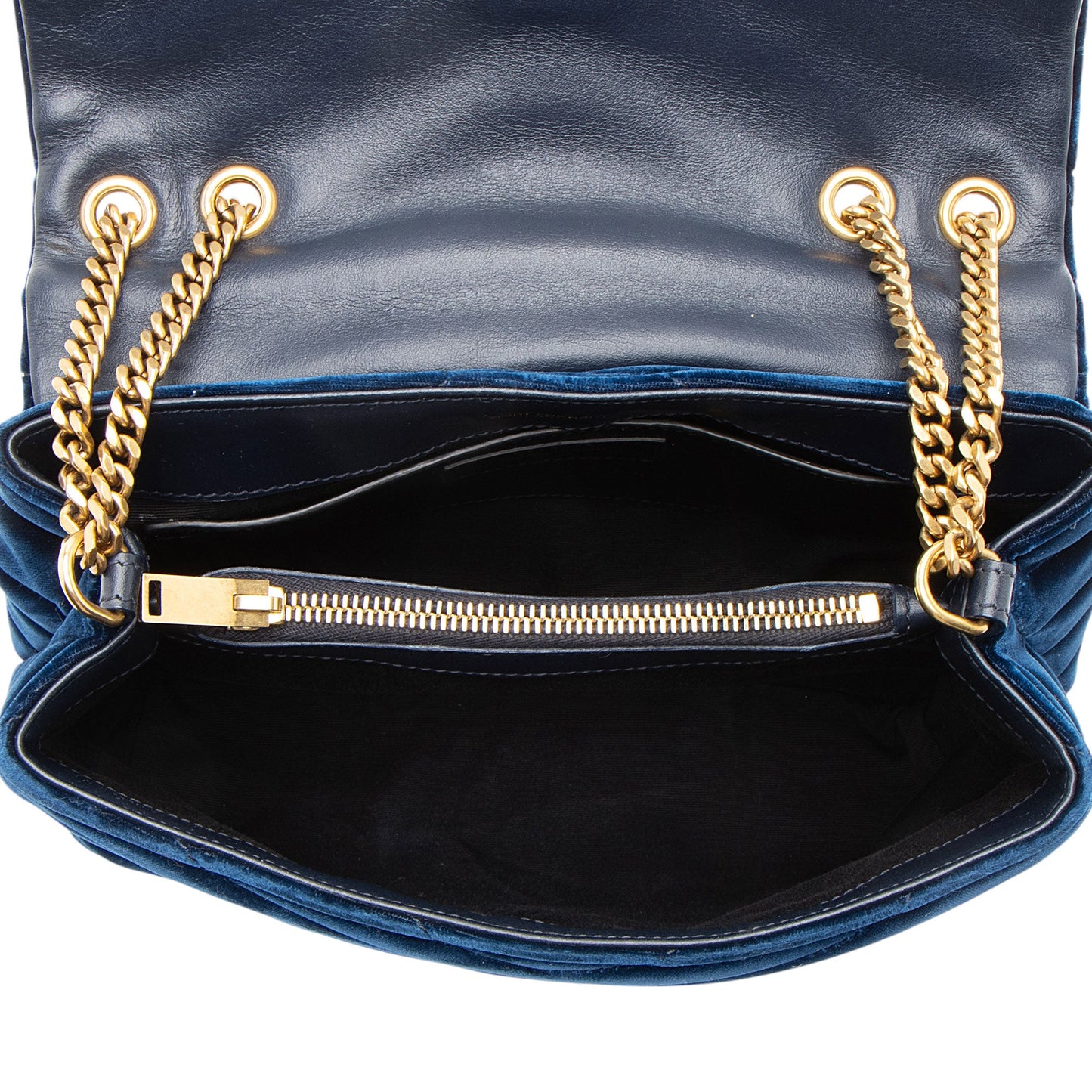 Saint Laurent Velvet Monogram LouLou Small Shoulder Bag