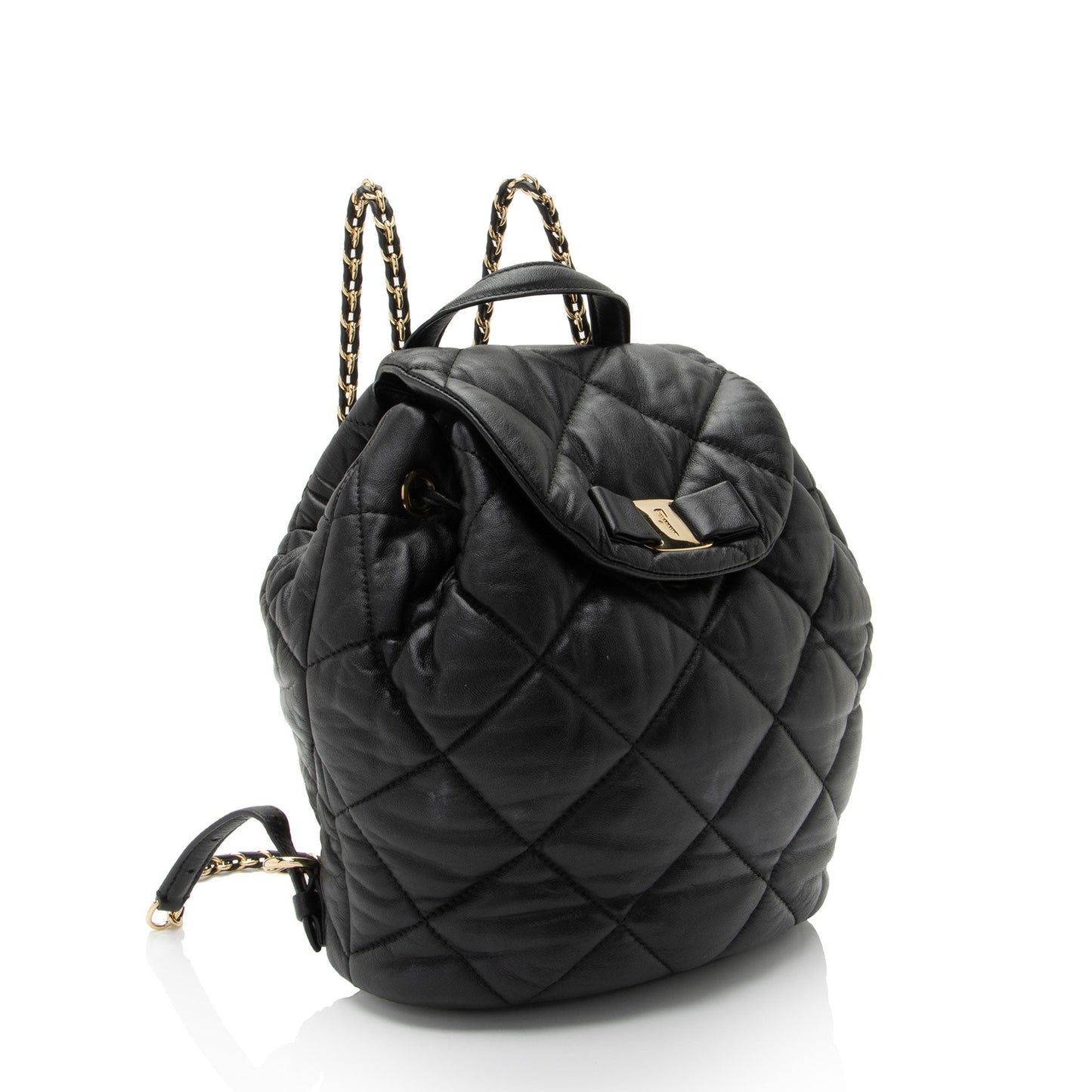 Salvatore Ferragamo Quilted Calfskin Giuliette Backpack (SHF-wZ9niM)