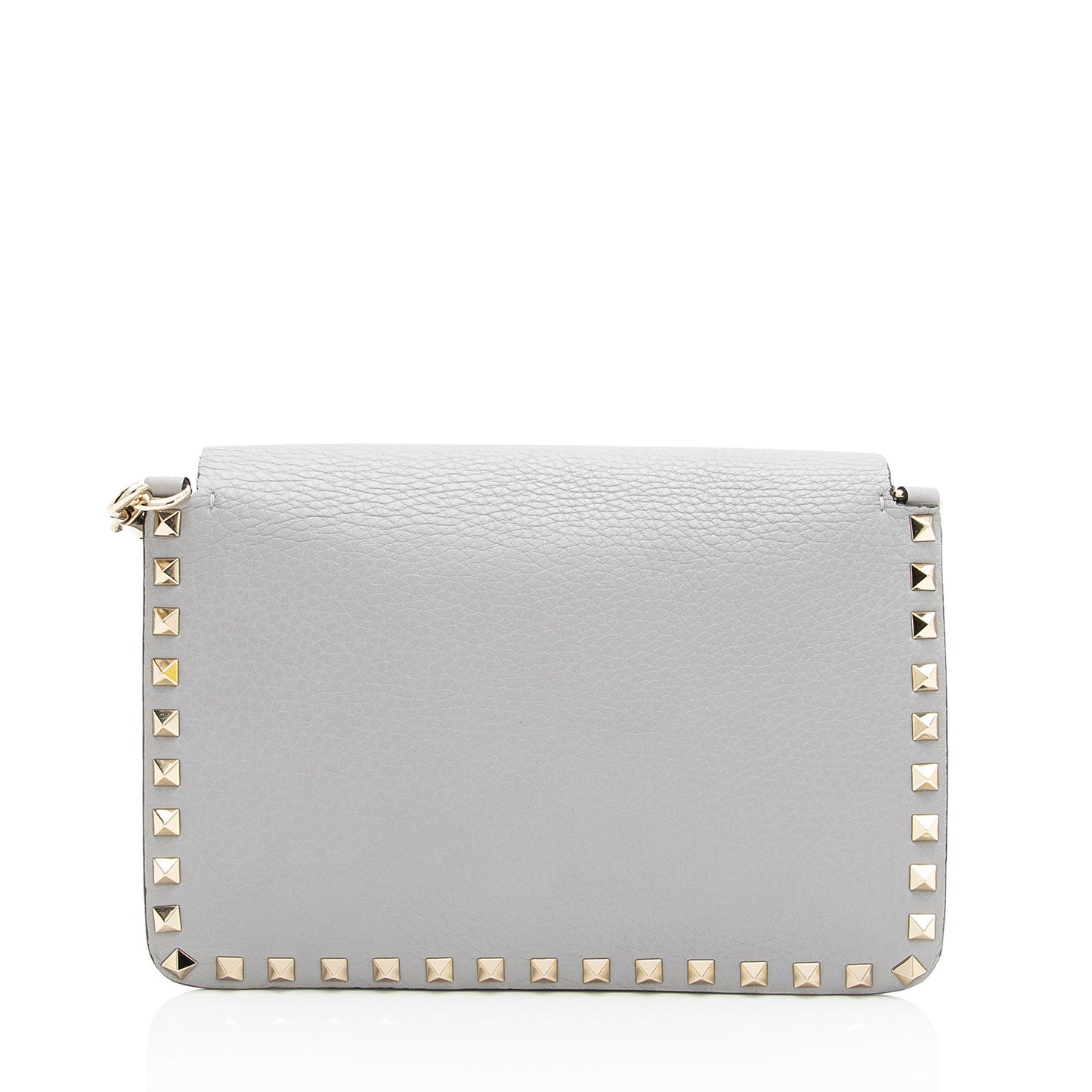 Valentino Grainy Calfskin Rockstud Flap Side Slip Crossbody (SHF-goZOPK)