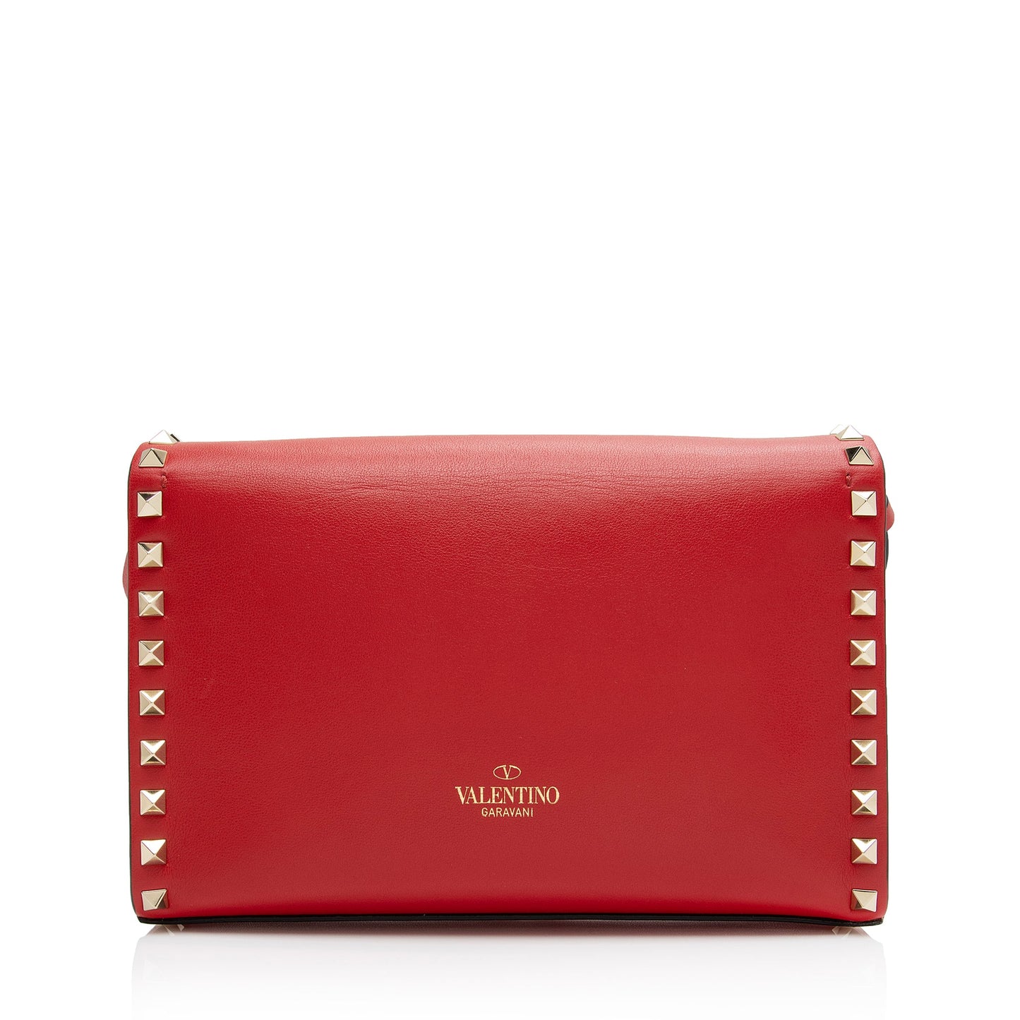 Valentino Grainy Calfskin Rockstud Flap Small Crossbody Bag (SHF-gUNU2H)