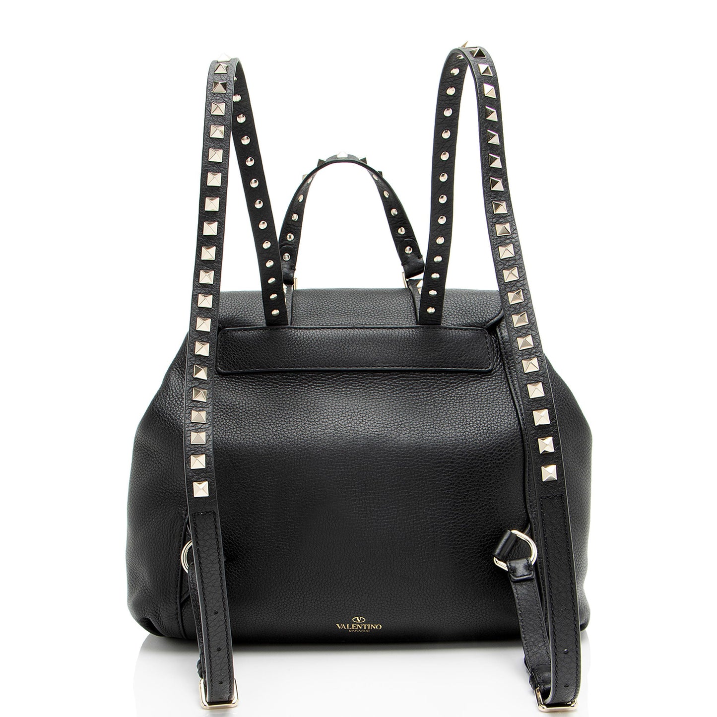 Valentino Leather Rockstud Double Pocket Backpack