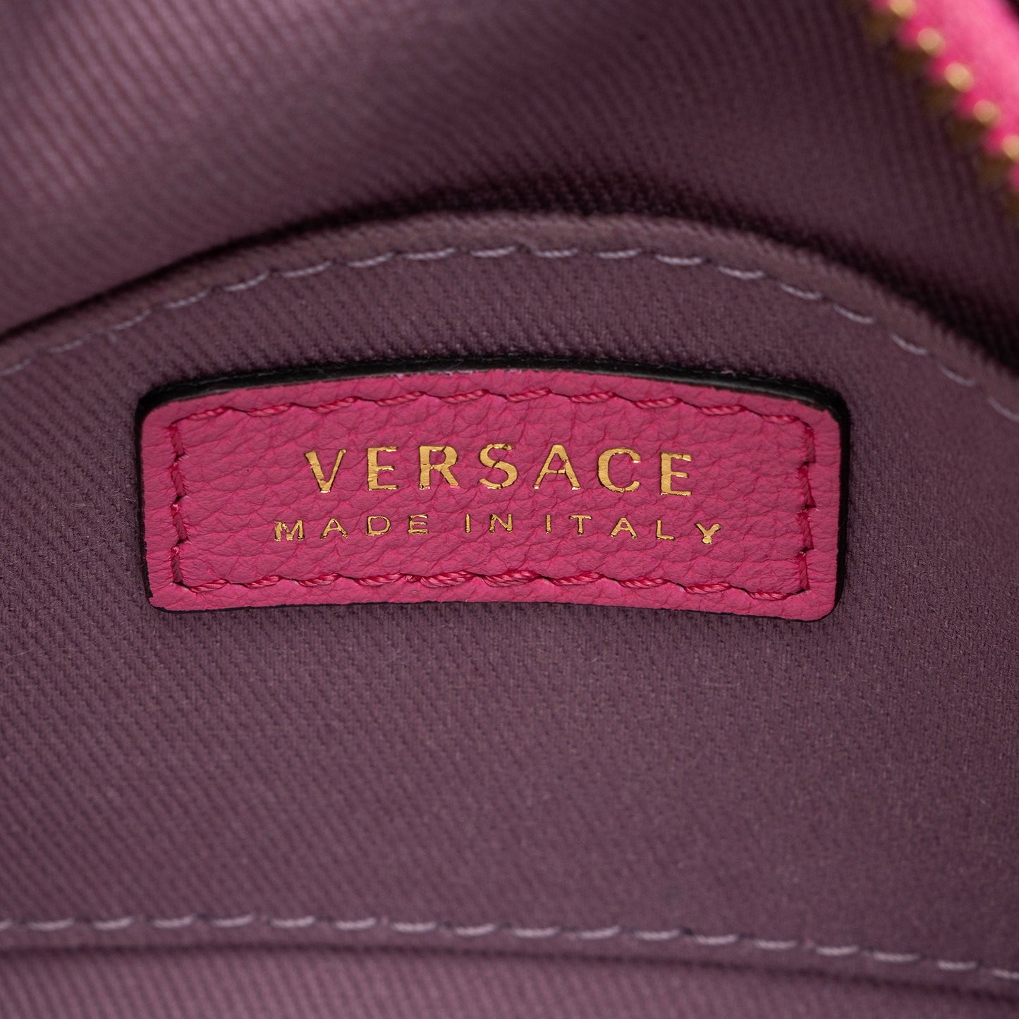 Versace Calfskin Medusa Round Crossbody