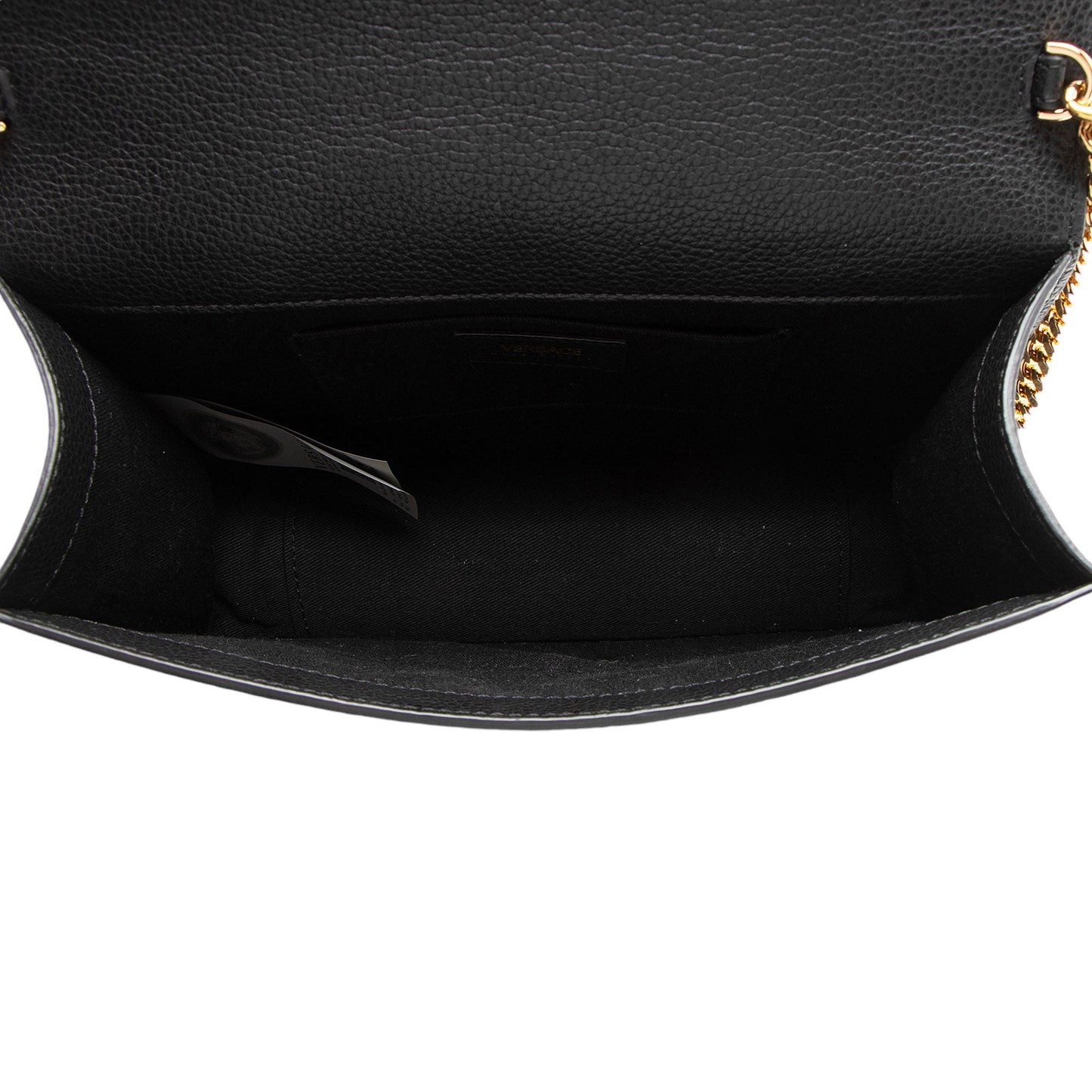 Versace Calfskin Virtus Chain Crossbody (SHF-r39Dq6)