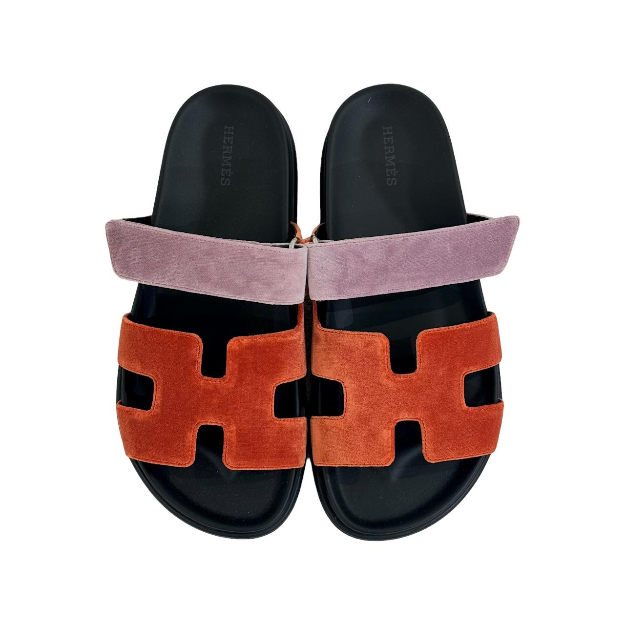Hermes Chypre Sandal - Orange Canyon / Bruyère