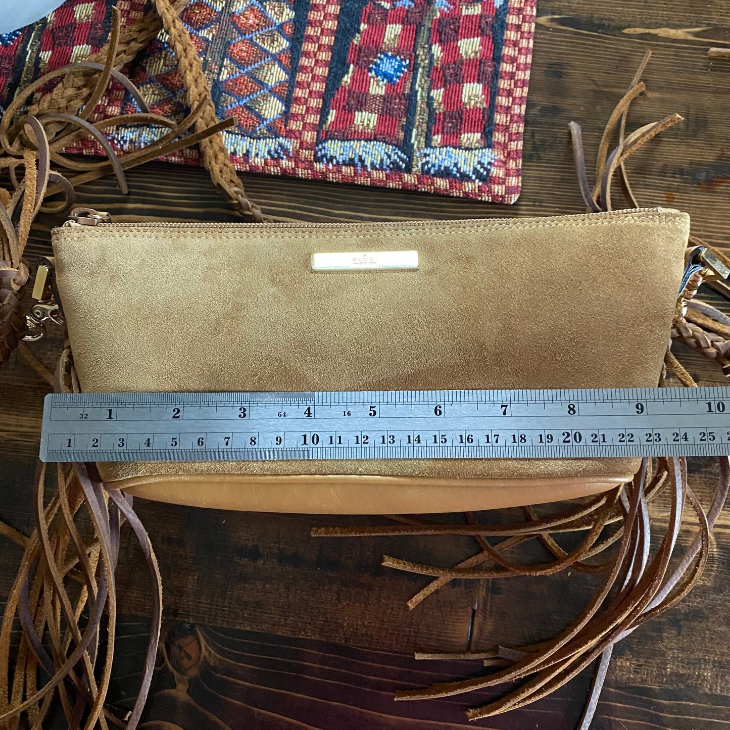The Junco -Orvis bags Suede GG in Tan Crossbody