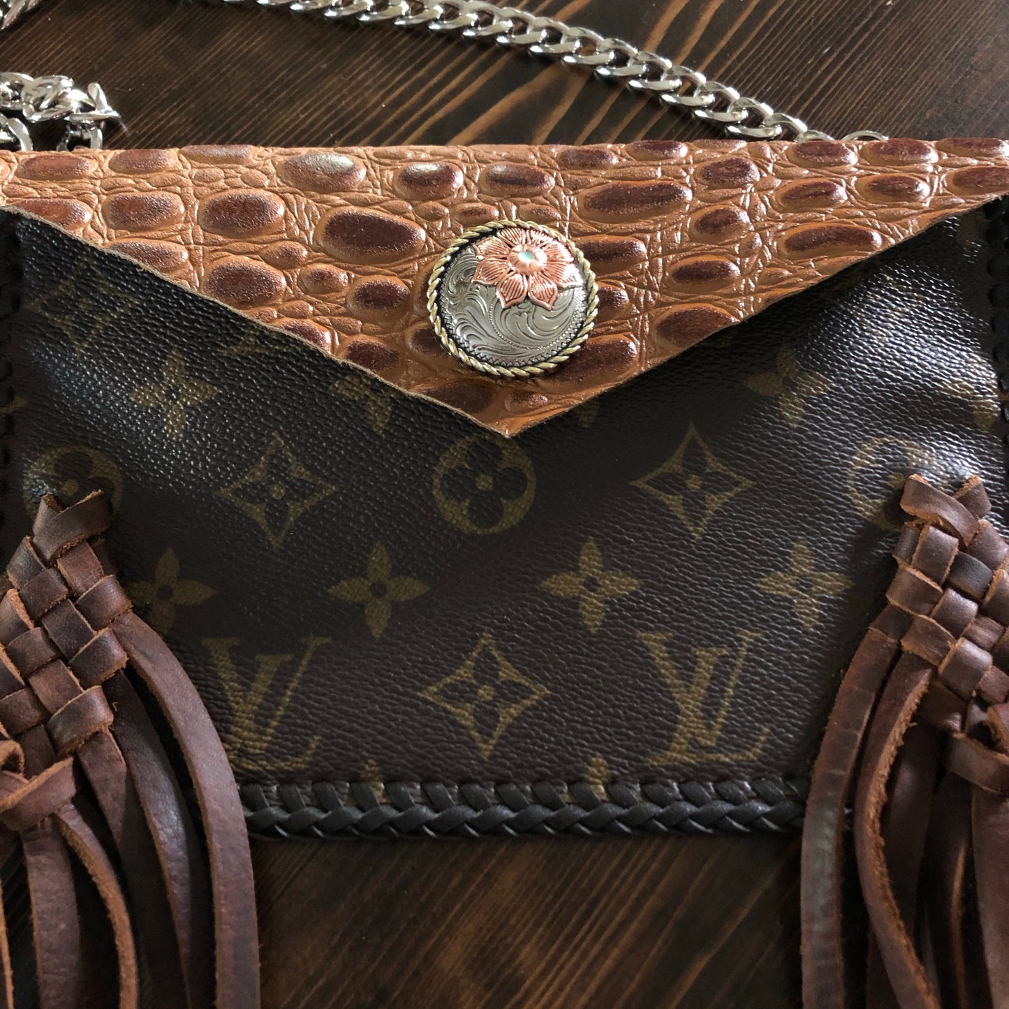 The Fringed Wren - CognacOrvis bags Wristlet/Crossbody/Clutch Bag