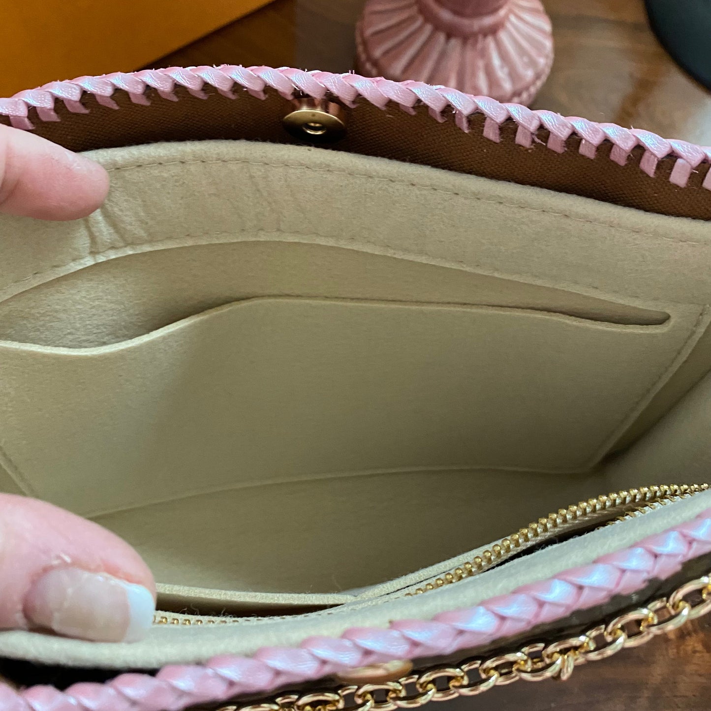 The Swan Crossbody -Orvis bags Monogram in Blush Pink