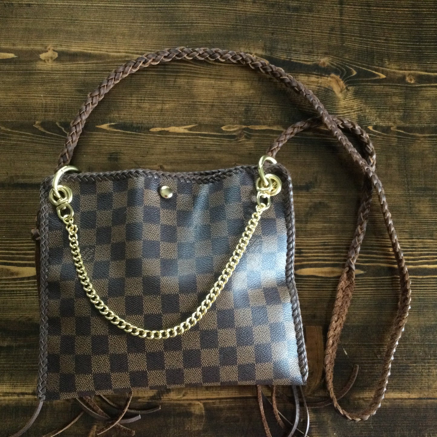 The Nuthatch -Orvis bags Damier Crossbody (Gold Hardware)