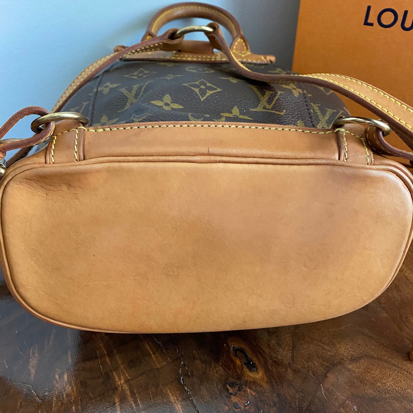 The Loon -Orvis bags Monogram Mini Backpack in Vachetta