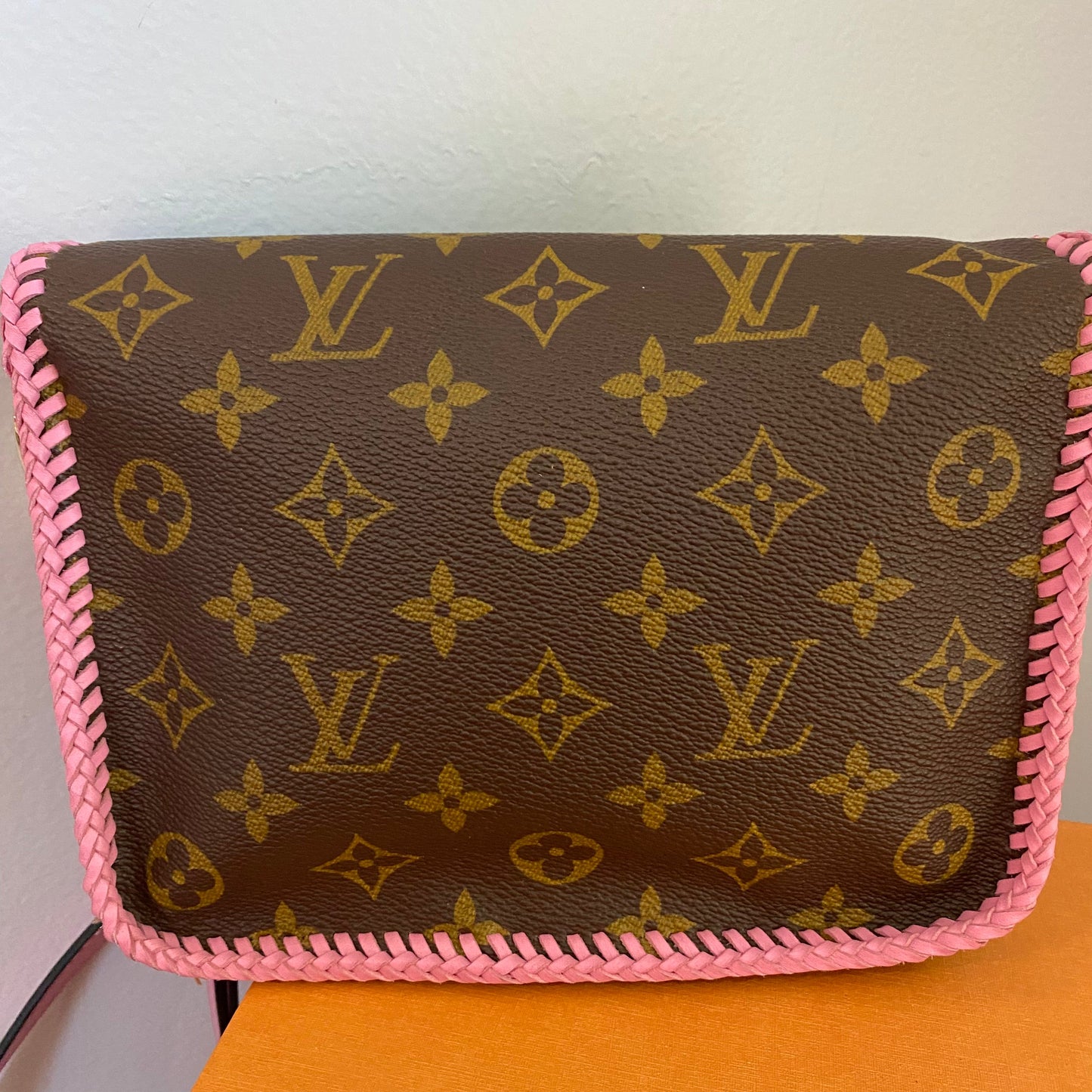 The Falcon with Sides - Monogram Crossbody in Pink