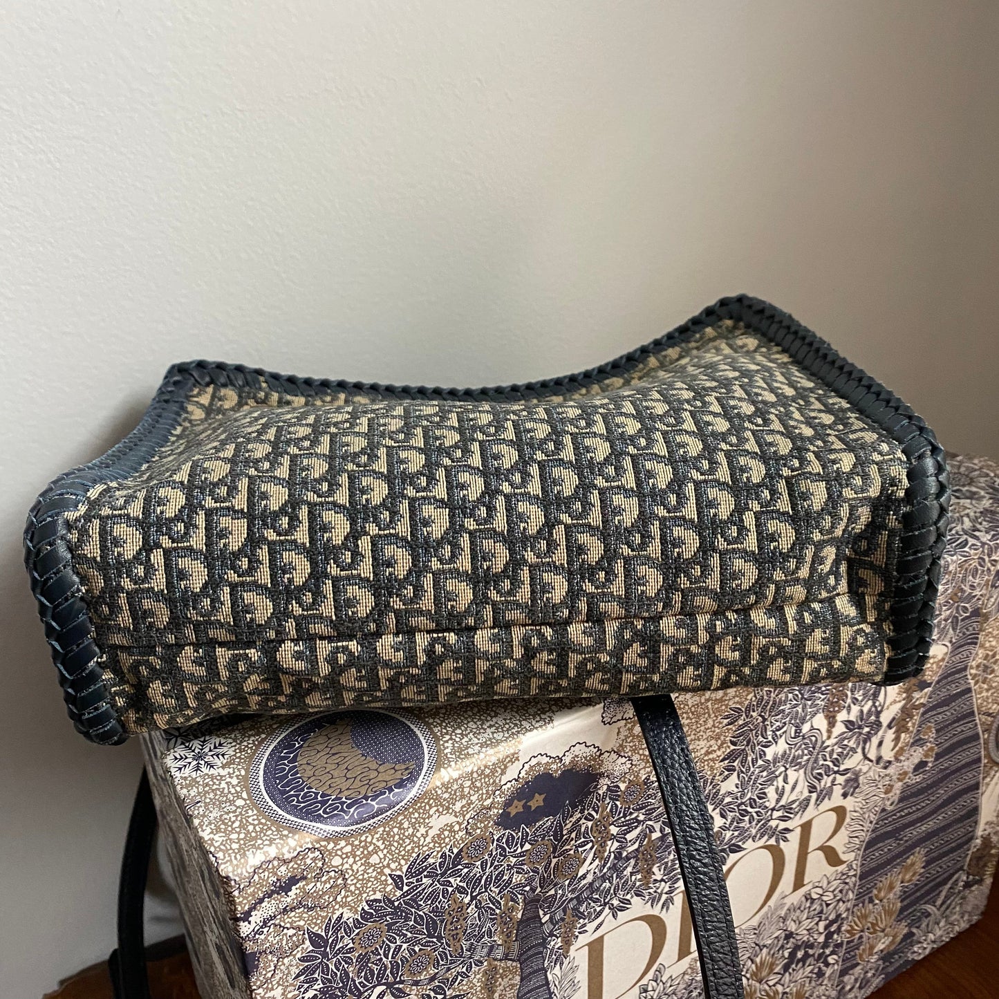 The Swan Crossbody/Tote -Orvis bags Dior Trotter Canvas in Navy (TWO straps!)