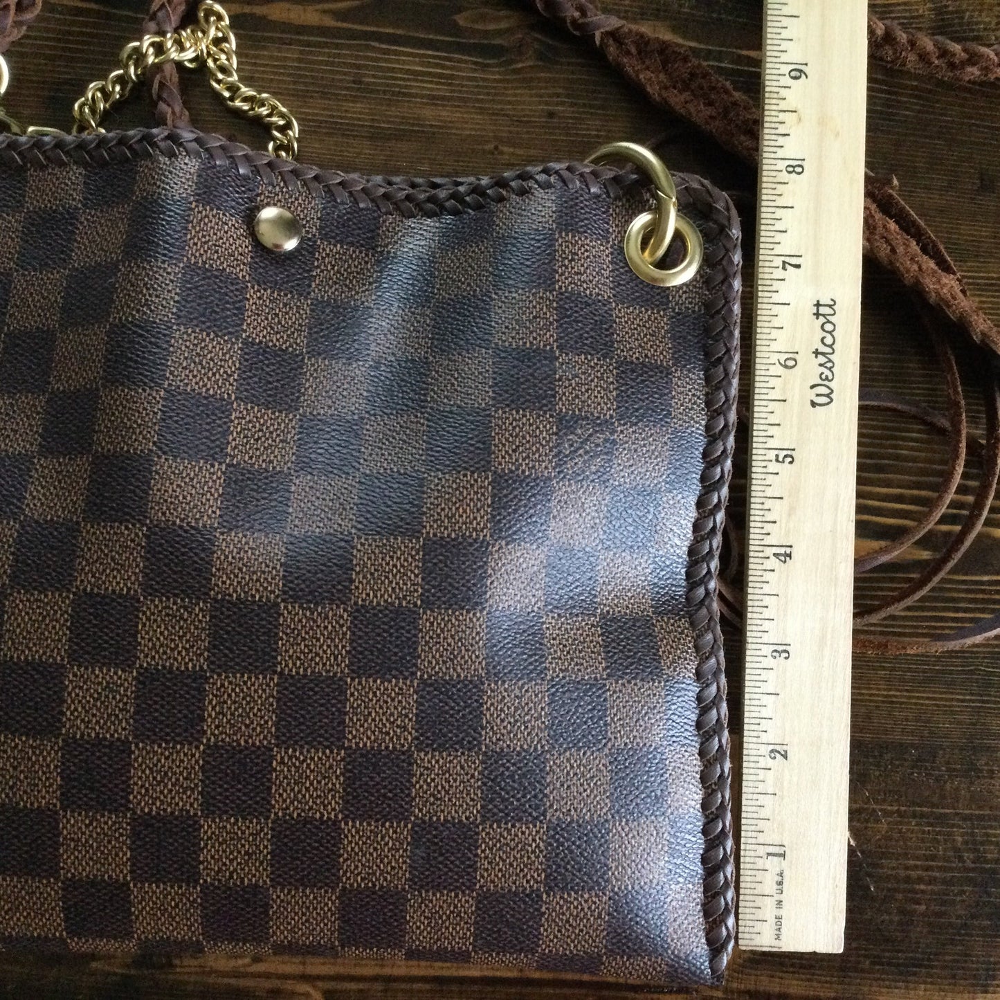 The Nuthatch -Orvis bags Damier Crossbody (Gold Hardware)