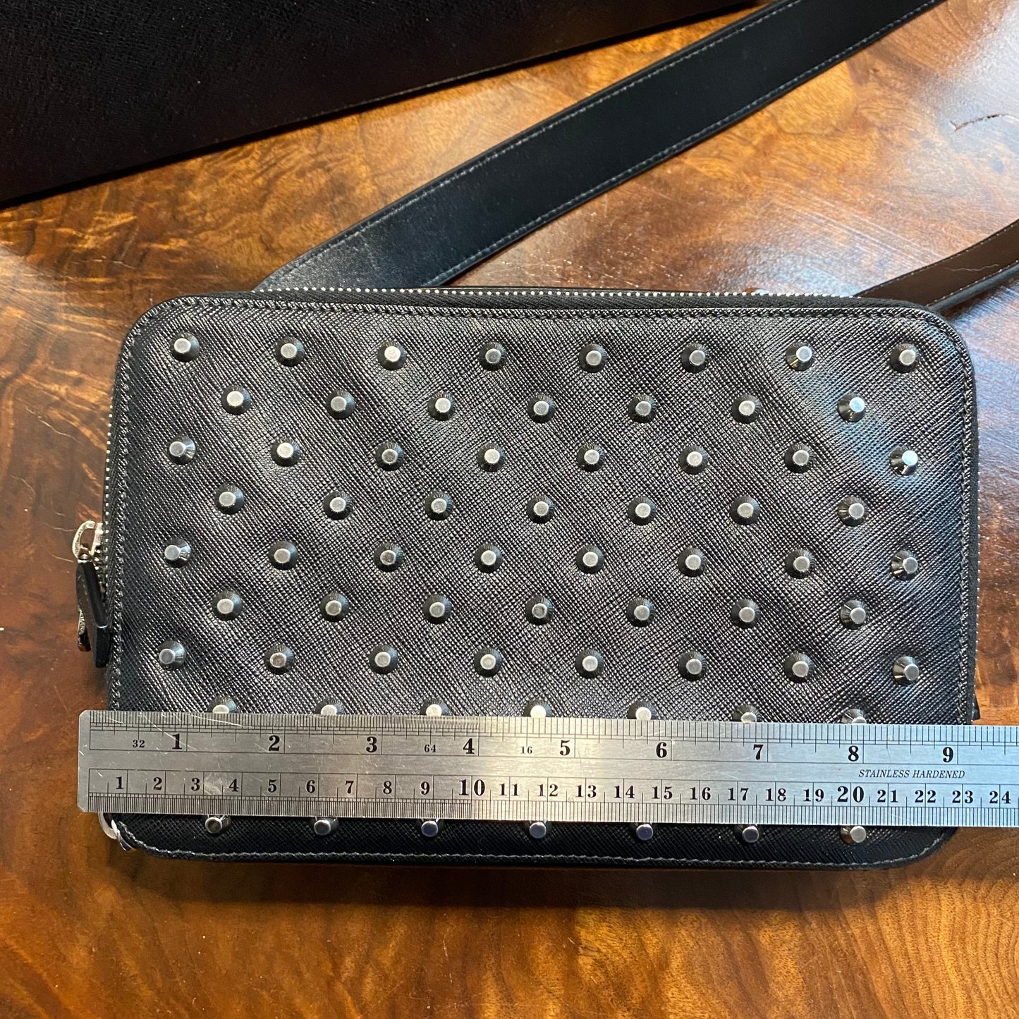 The Swan -Orvis bags Prada Organizer with Studs Crossbody/Wristlet