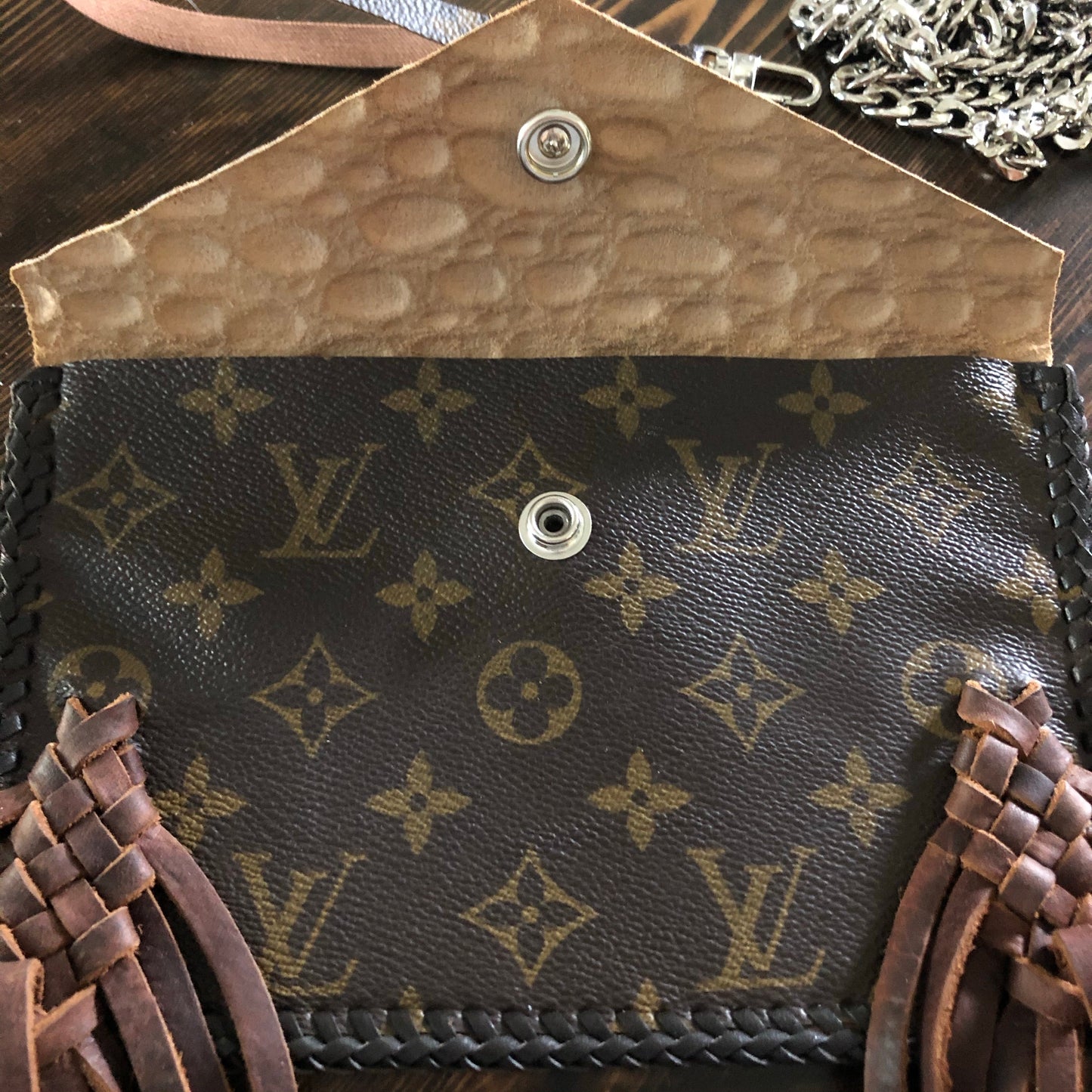 The Fringed Wren - CognacOrvis bags Wristlet/Crossbody/Clutch Bag