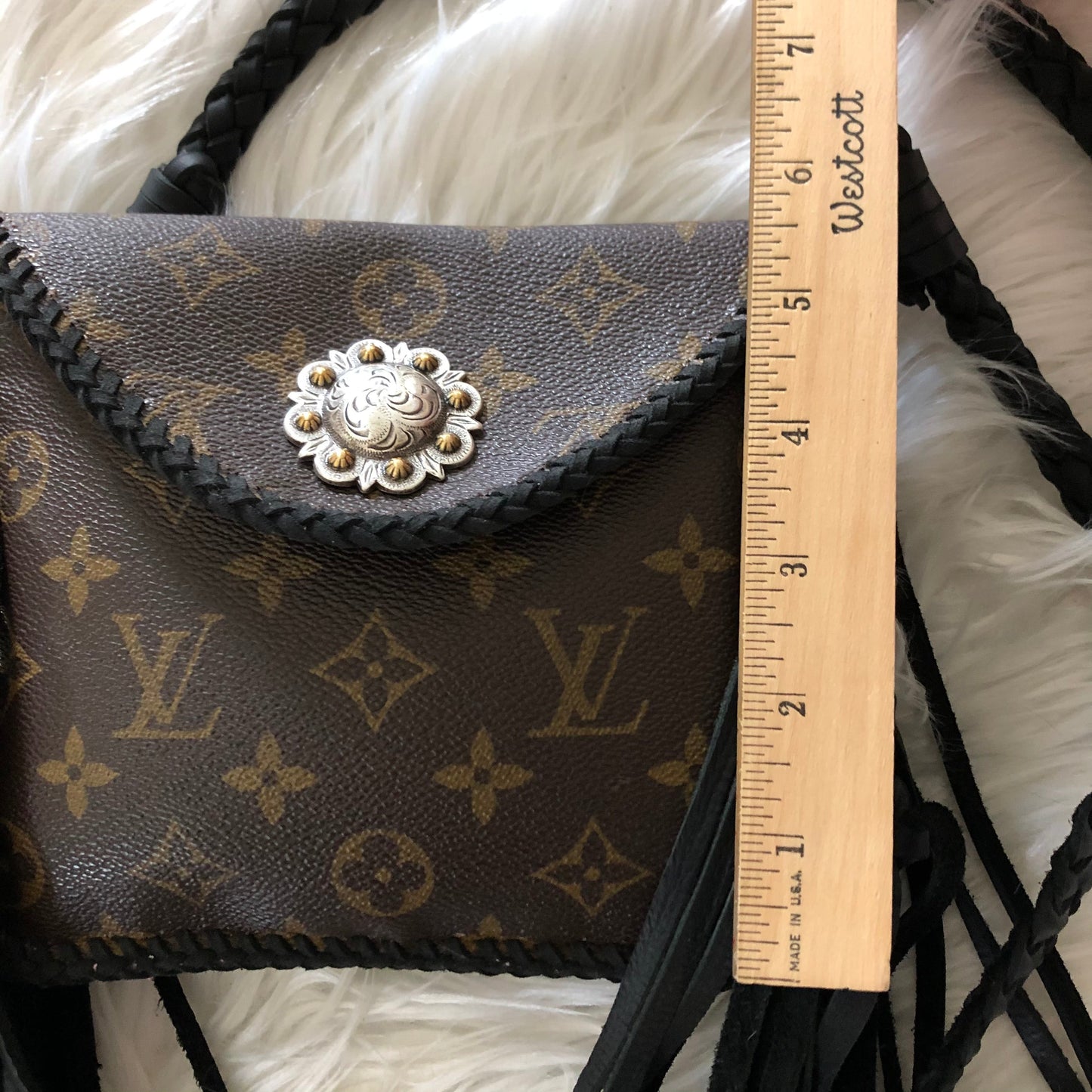 The Falcon - Monogram Black FringeOrvis bags Mini Tote/Crossbody
