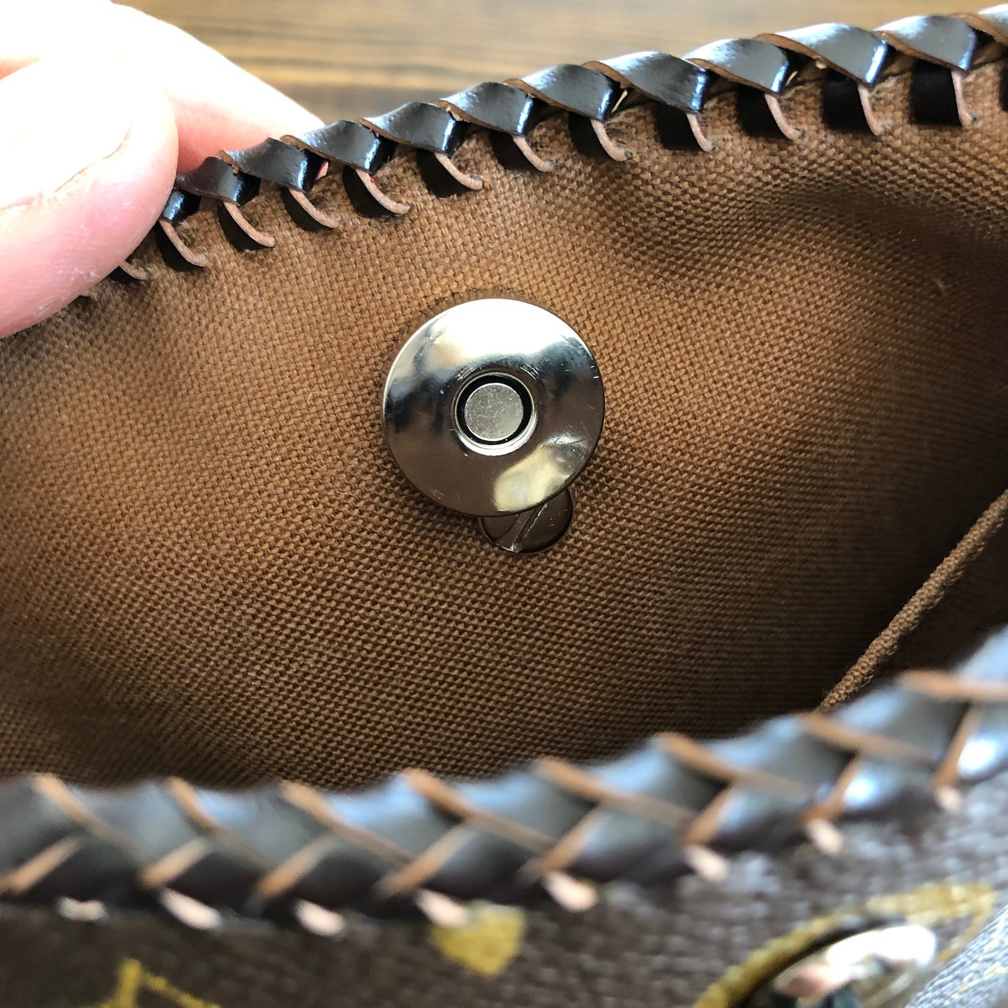 The Peacock -Orvis bags Monogram Hobo Crossbody - Silver Hardware