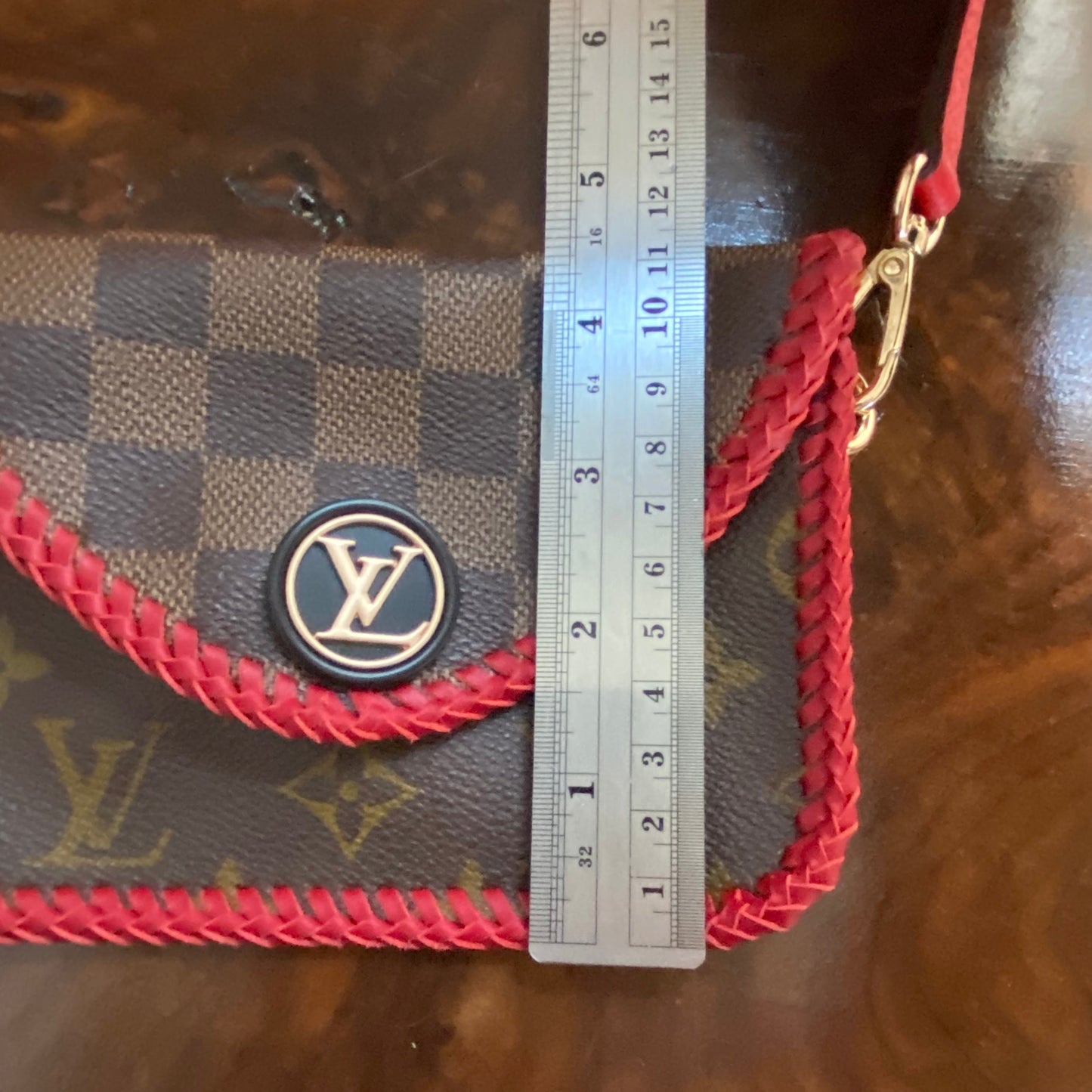 The Mini Falcon -Orvis bags Damier/Monogram Mix Crossbody in Red
