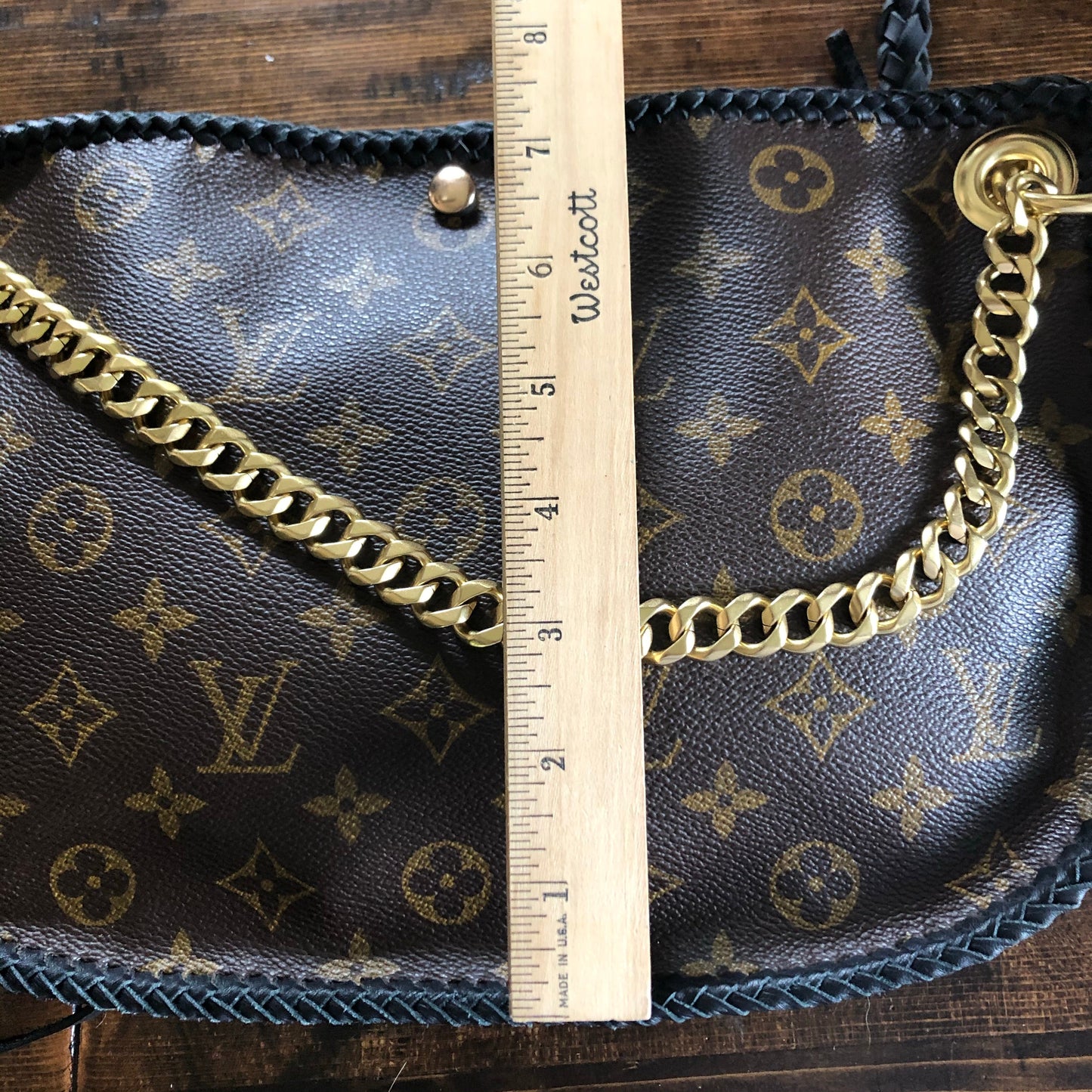 The Peacock -Orvis bags Monogram Hobo Crossbody in Black - Brass Hardware
