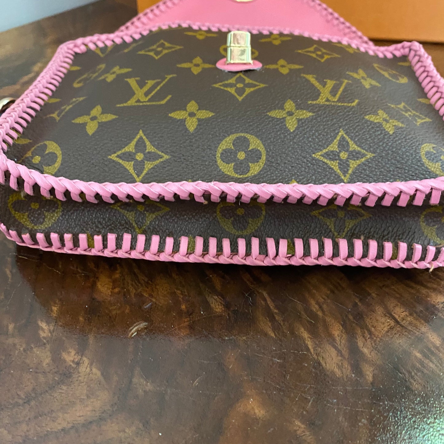 The Falcon with Sides - Monogram Crossbody in Pink