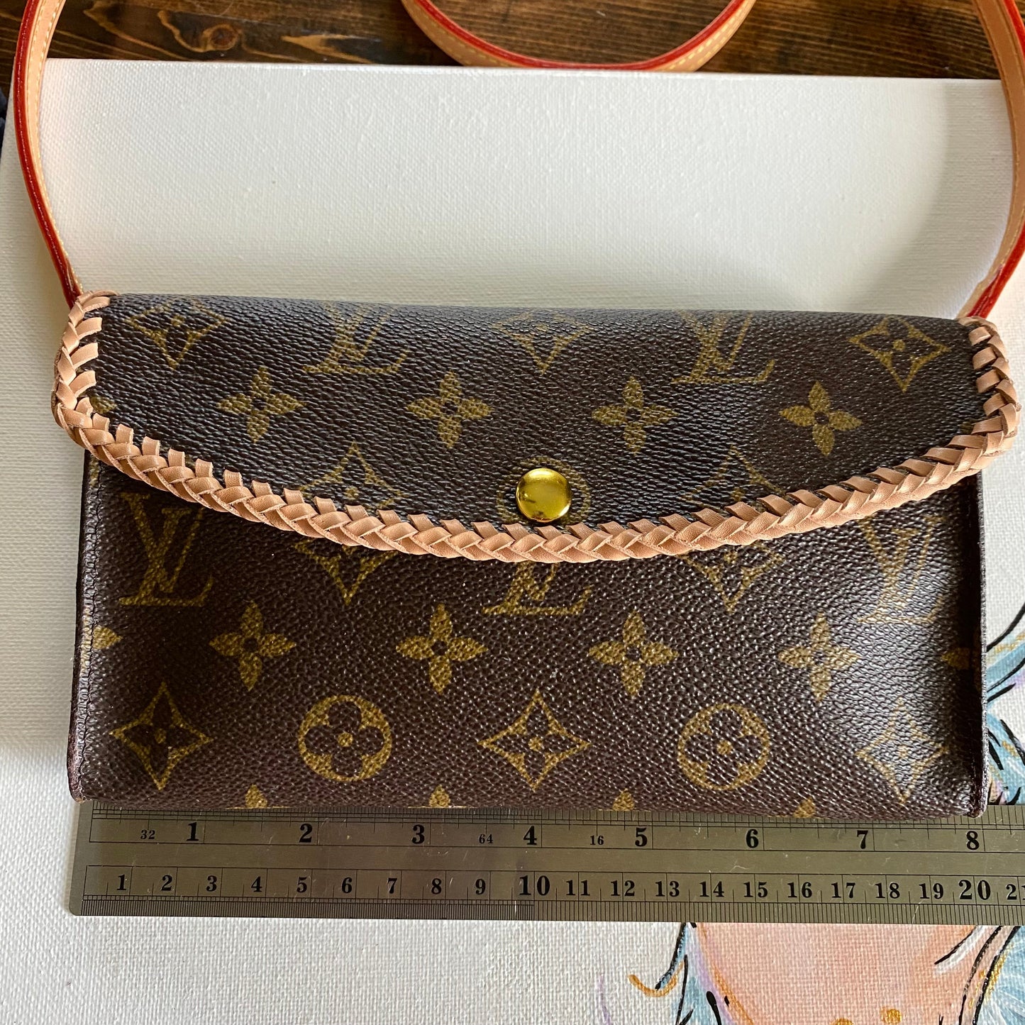 The Junco -Orvis bags Monogram in Vachetta Crossbody Bag