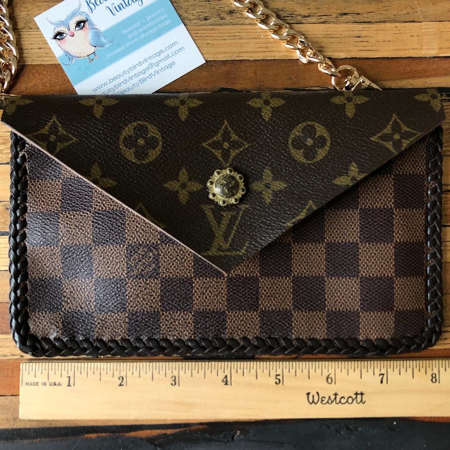 The Wren - Damier/Monogram MixOrvis bags Wristlet/Crossbody/Clutch