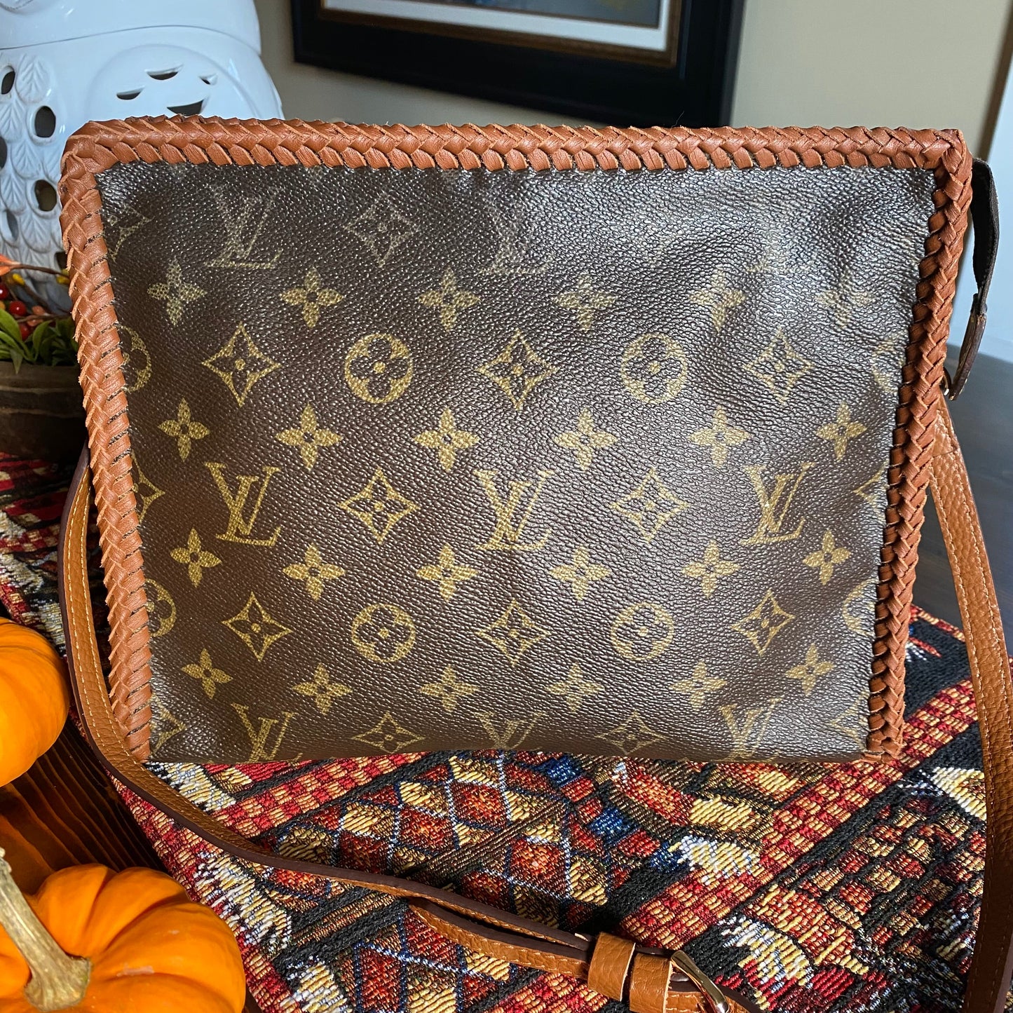 The Swan -Orvis bags Monogram in Whiskey Crossbody