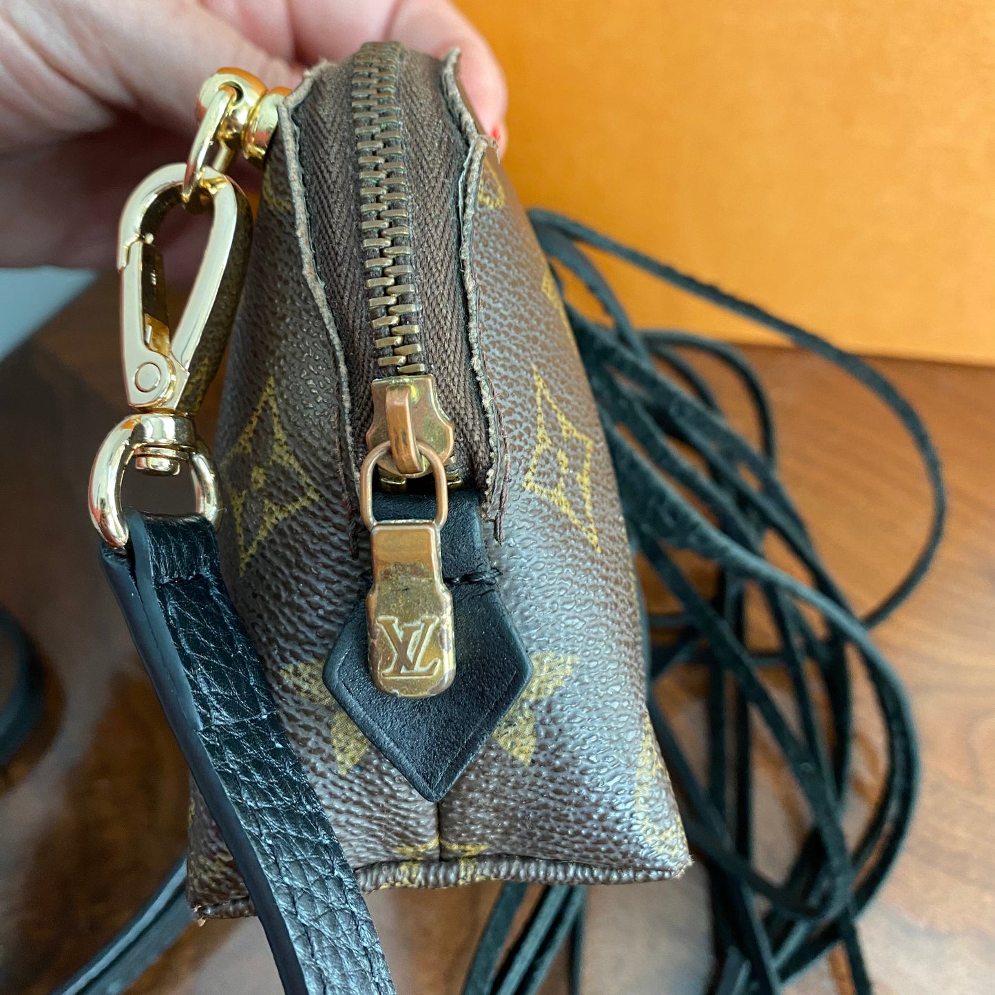 The Junco Crossbody -Orvis bags Monogram in Black Fringe