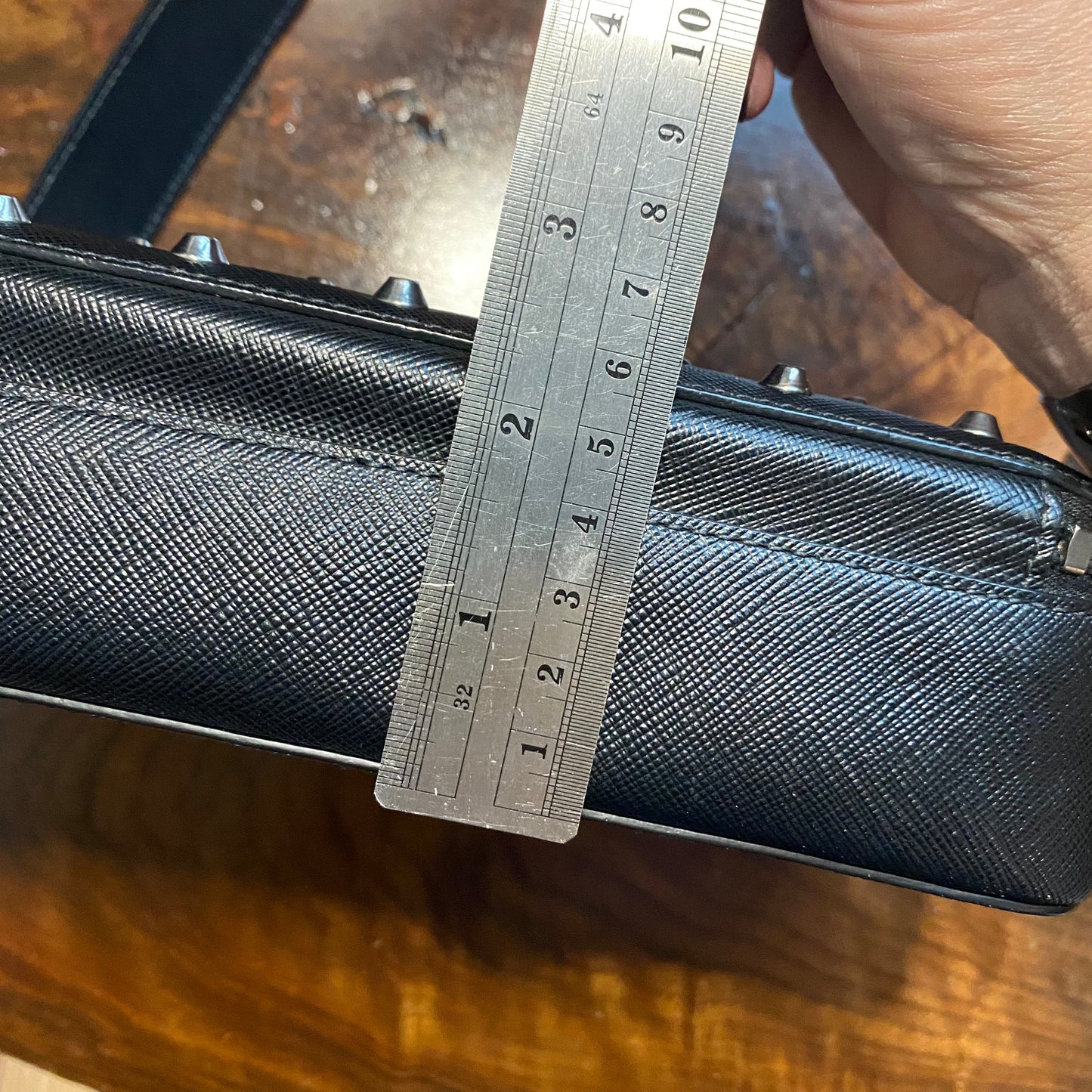 The Swan -Orvis bags Prada Organizer with Studs Crossbody/Wristlet