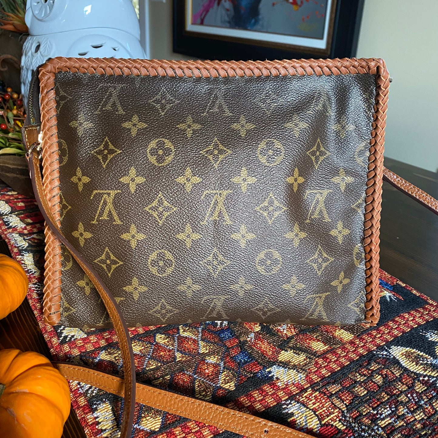 The Swan -Orvis bags Monogram in Whiskey Crossbody