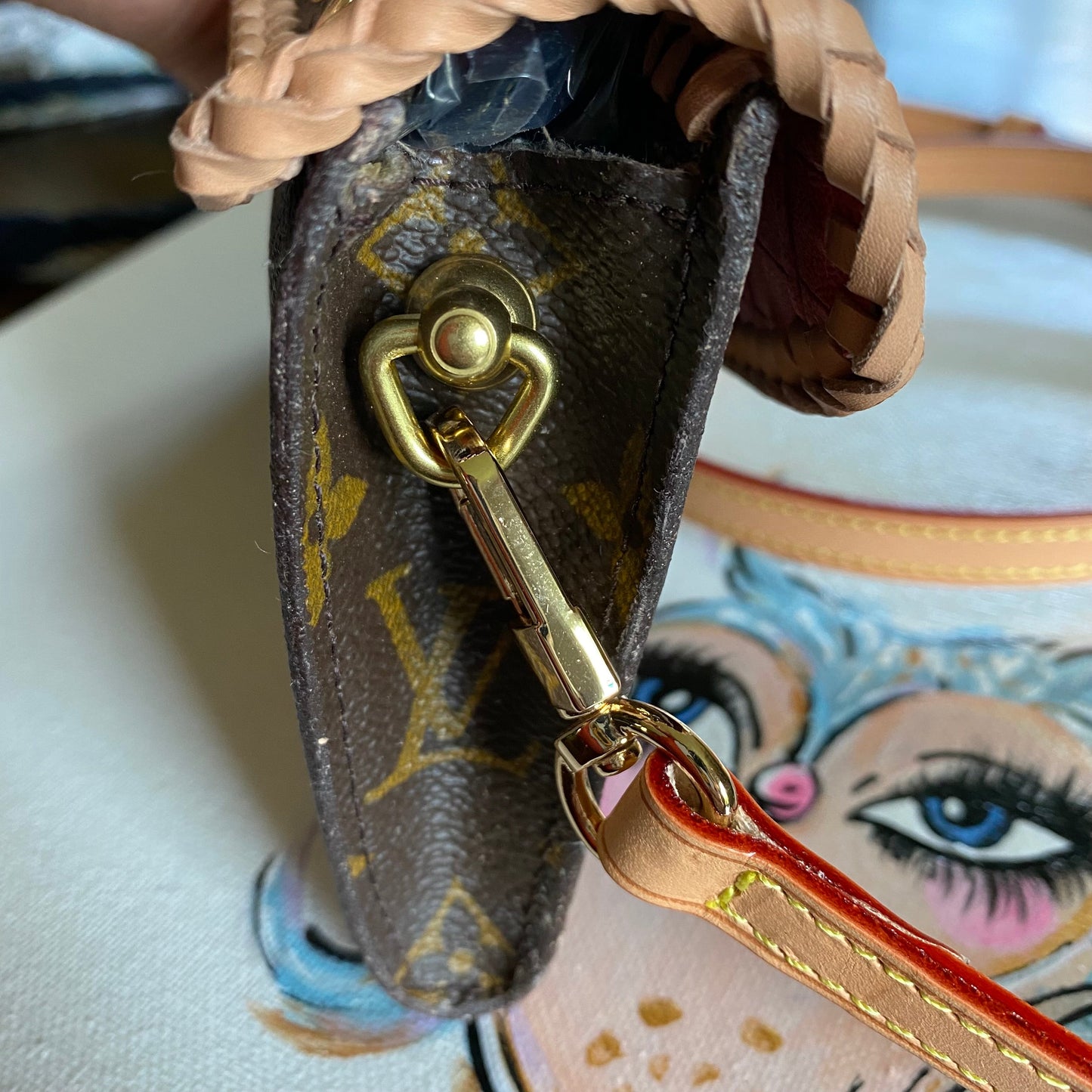 The Junco -Orvis bags Monogram in Vachetta Crossbody Bag