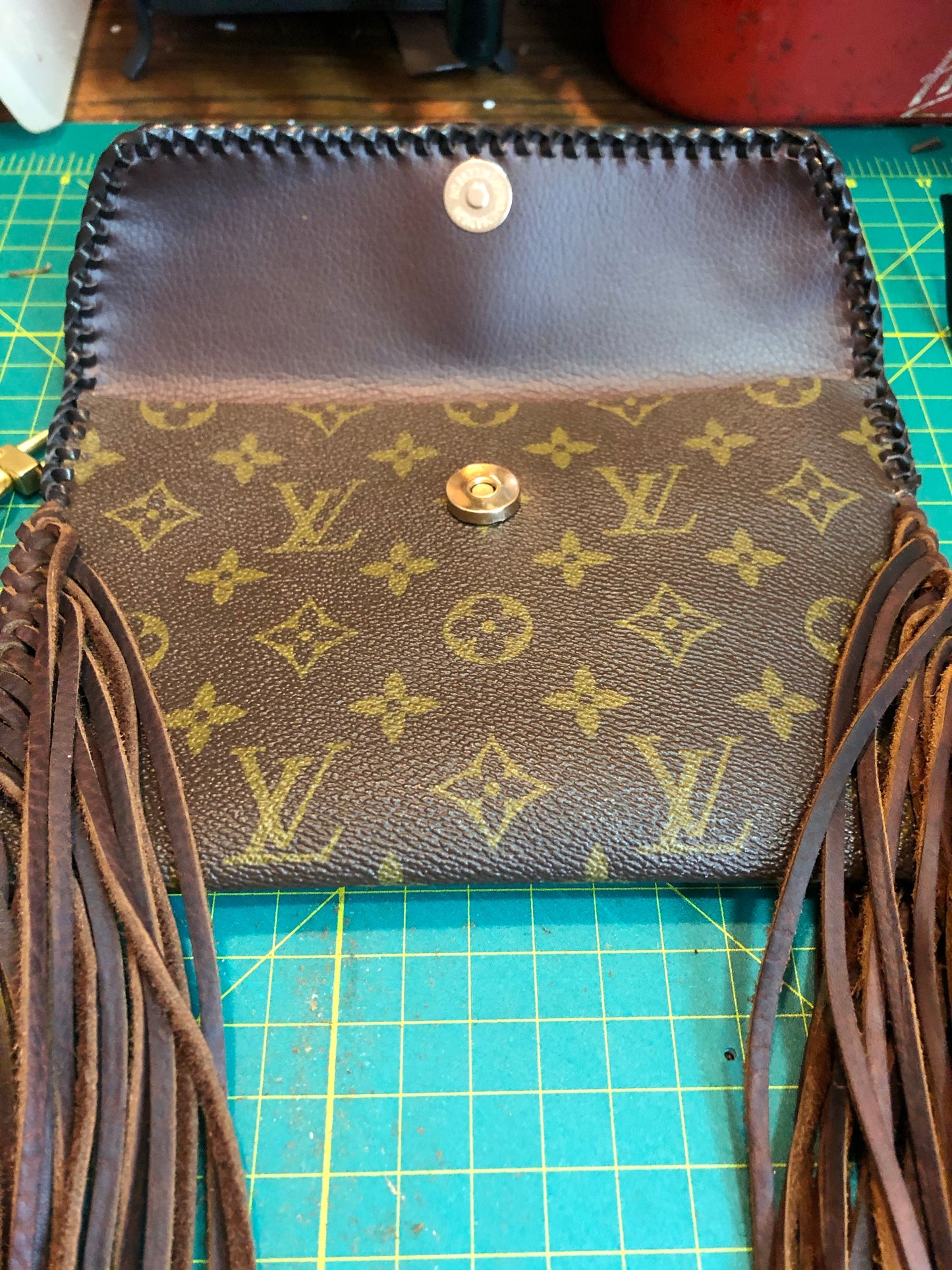 Final payment for Special Order Wren - Full Monogram FringedOrvis bags Wristlet/Crossbody/Clutch