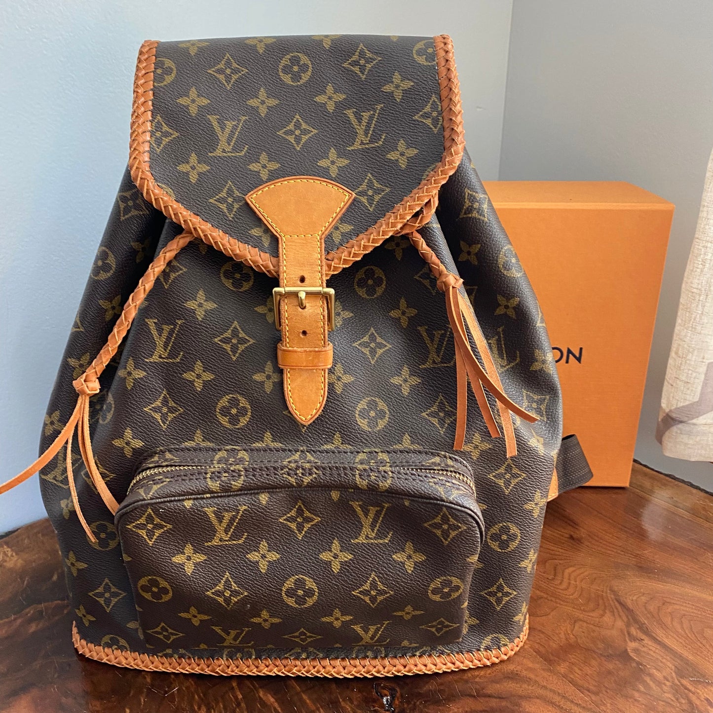 The Loon -Orvis bags Monogram Backpack in Tan