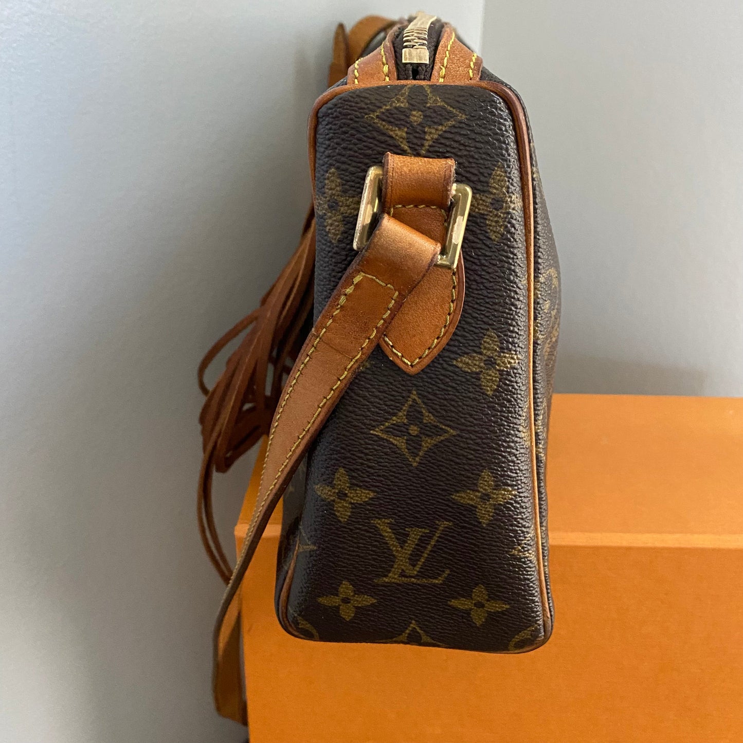 The Partridge Crossbody Bag -Orvis bags Monogram in Tan Fringe