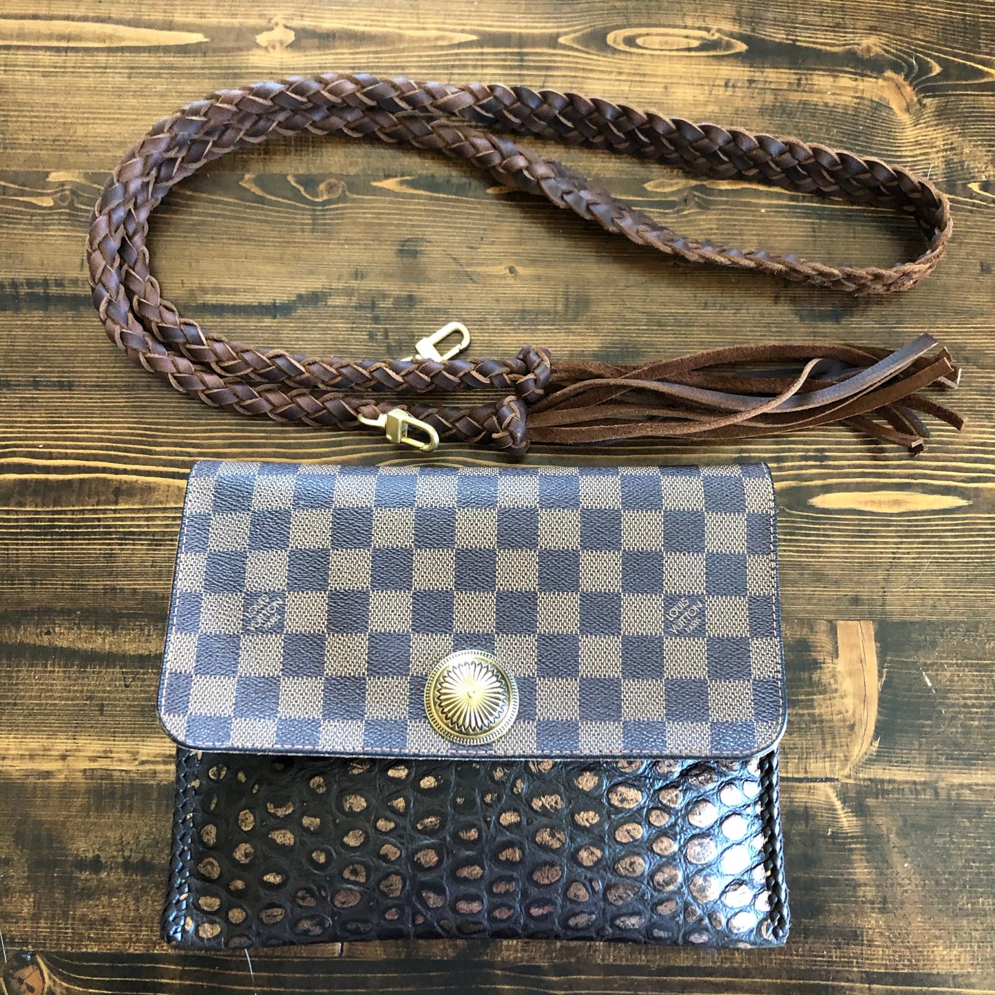The Warbler Crossbody/Clutch in Damier Ebene