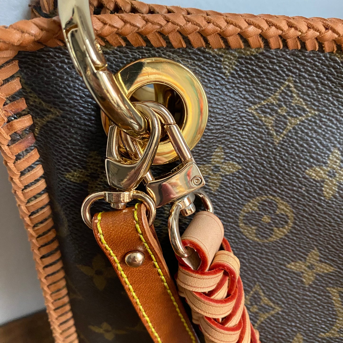 The Swan -Orvis bags Monogram in Dark Vachetta Crossbody - 2 Straps!